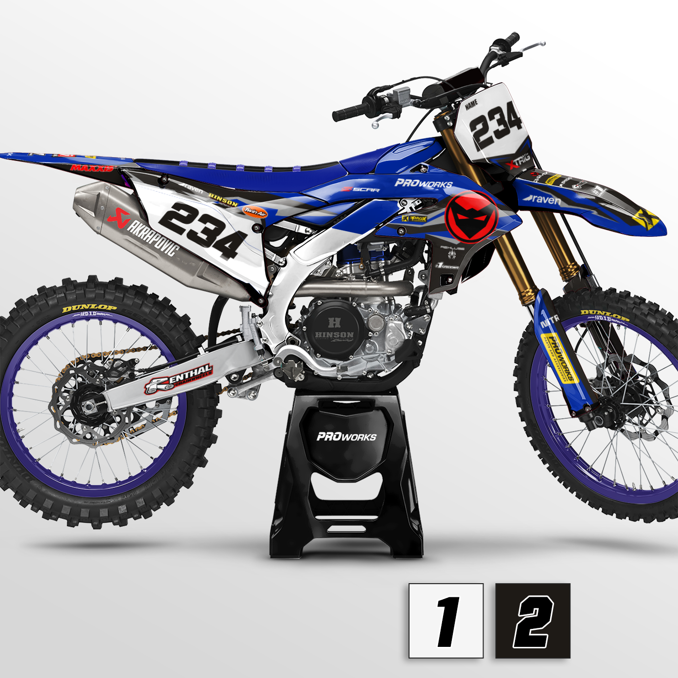 UFO Zijnummerplaten Zwart - Yamaha YZ125 YZ250