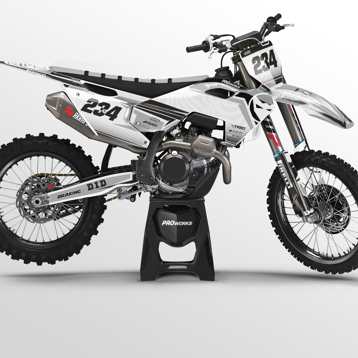 Stickerset 24MX Husqvarna B&W