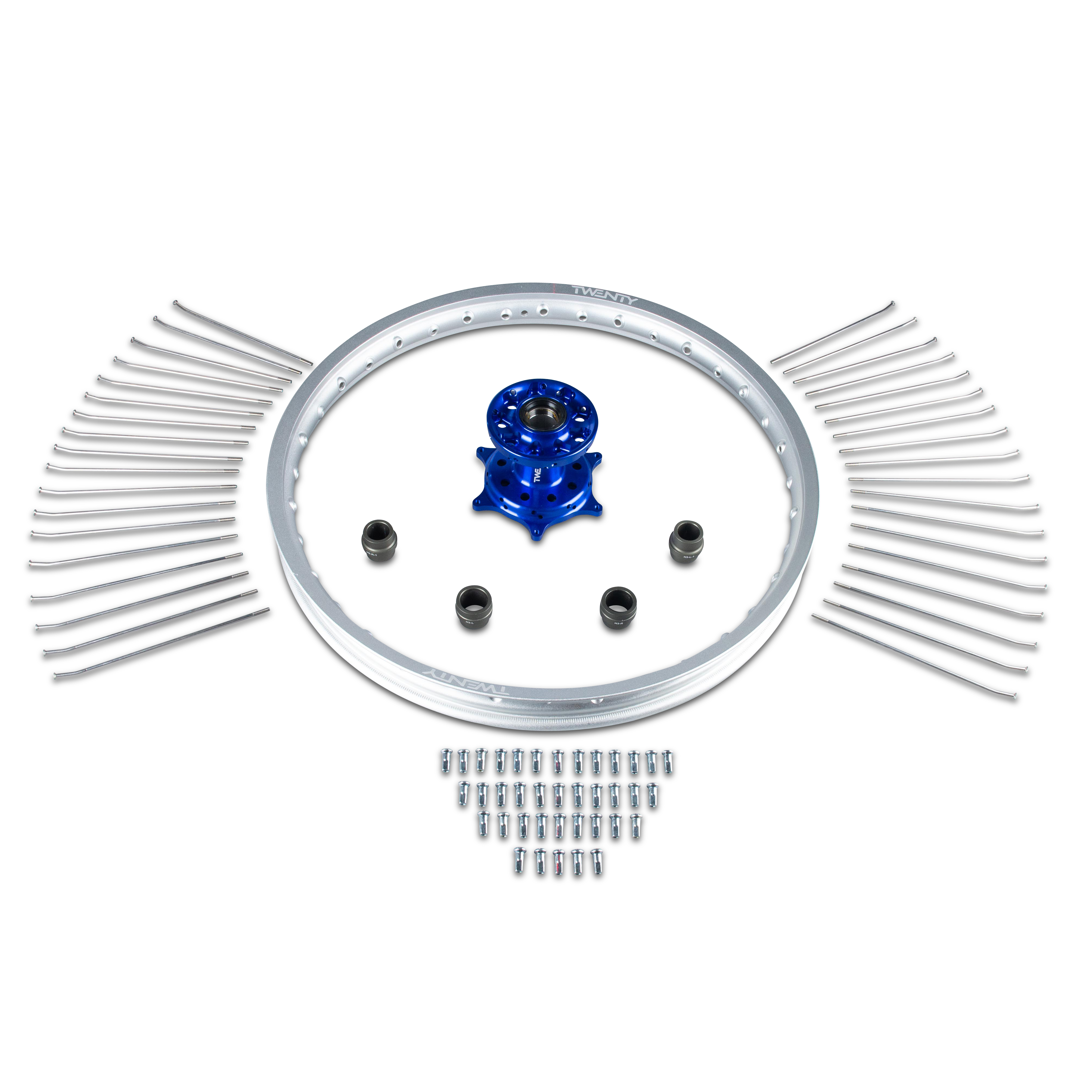 Twenty MX Rear Wheel Silver-Blue 18"