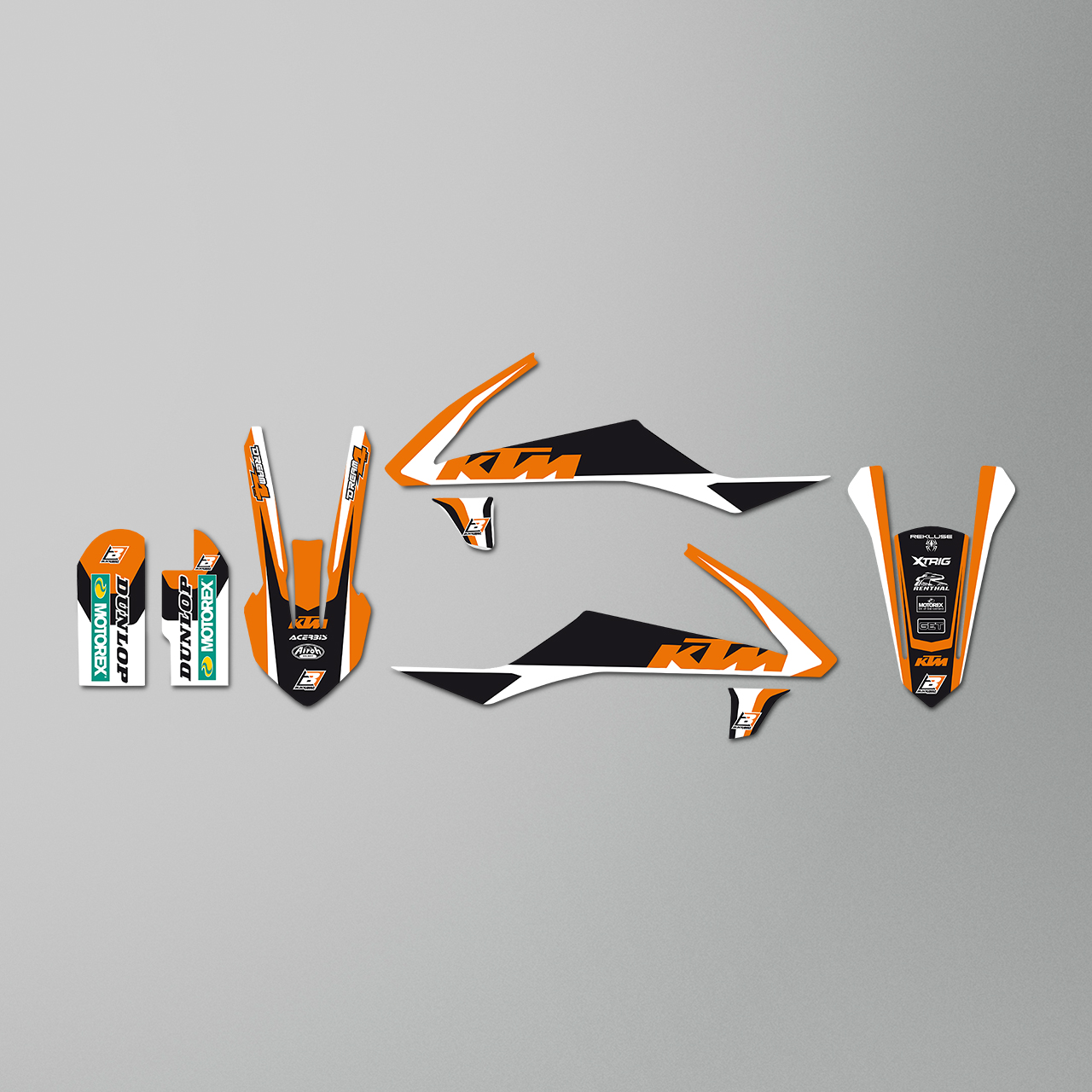 Blackbird Dream 4 Complete Decal Kit with Seat Cover Orange-Black-White
