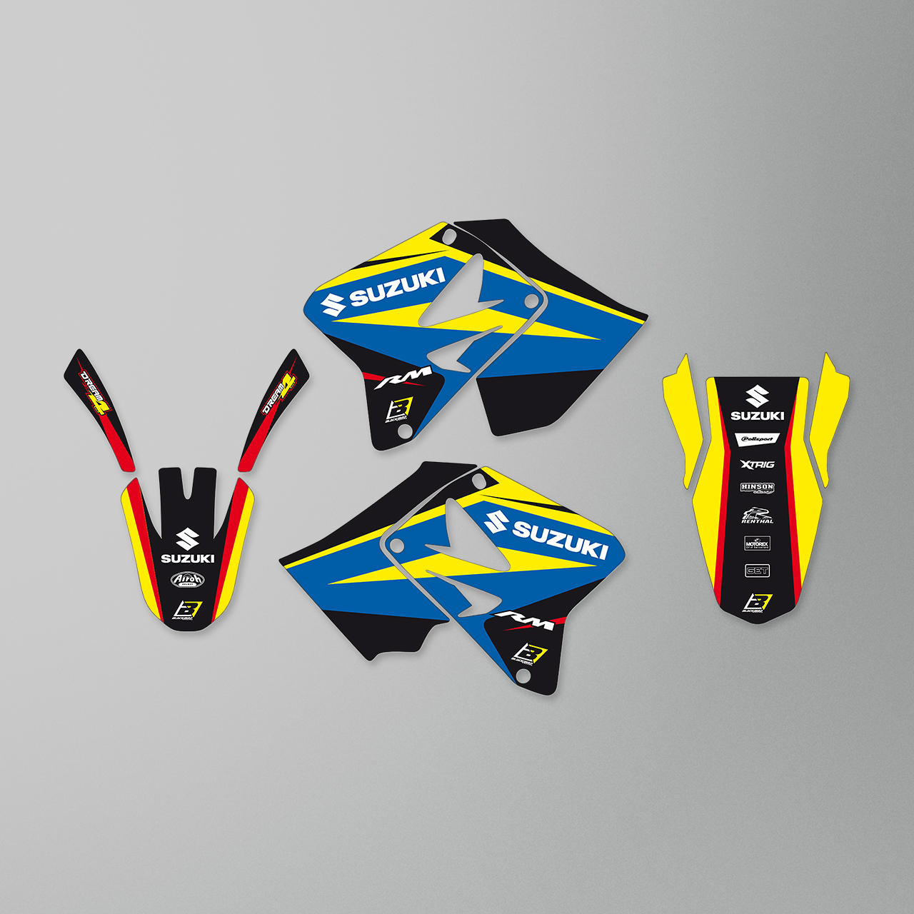 Blackbird Dream 4 Decal Kit Yellow-Blue-Black