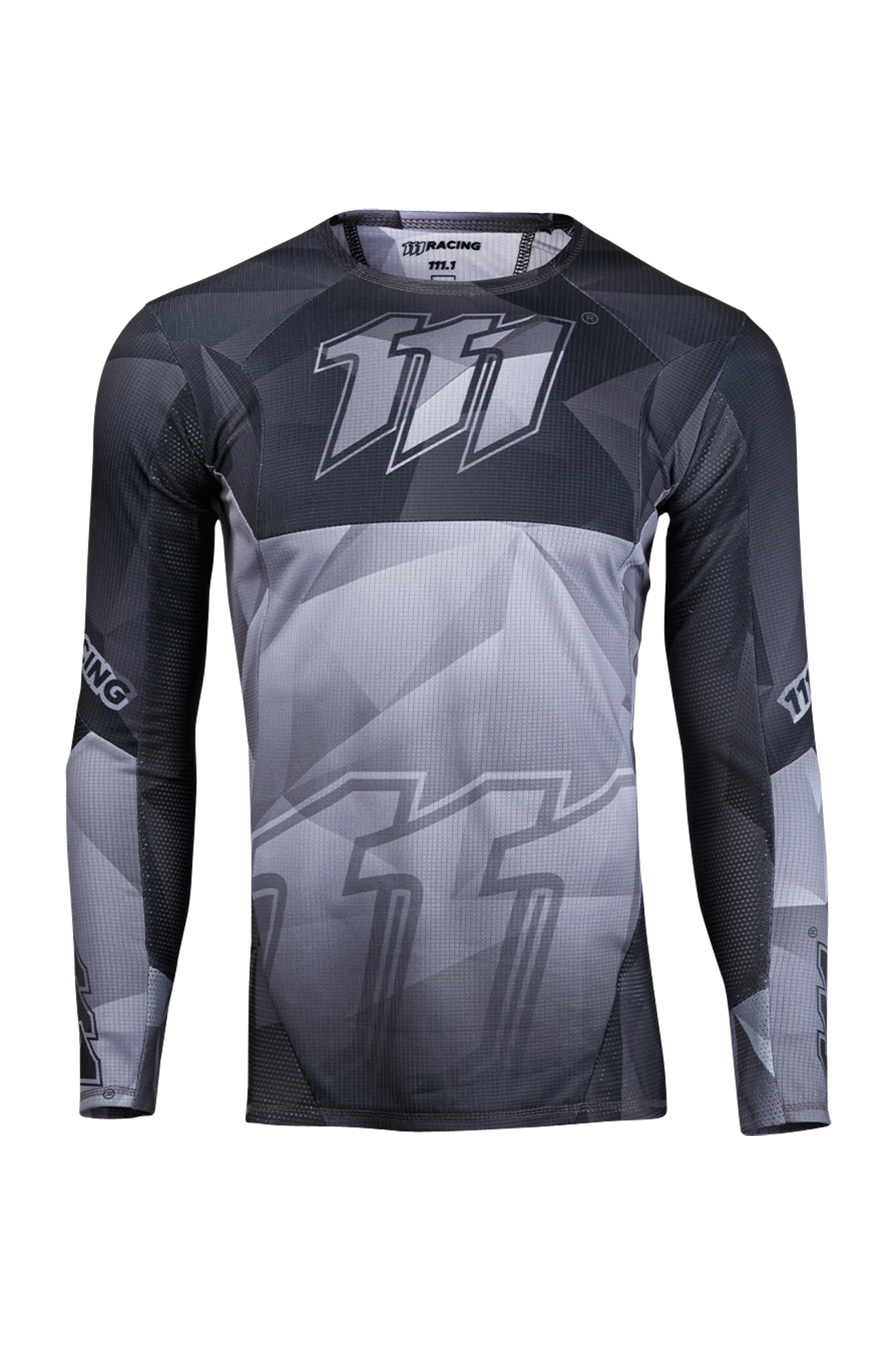 Motokrosový Dres 111Racing 111.1 Razor Tmavá ŠEdáL-image