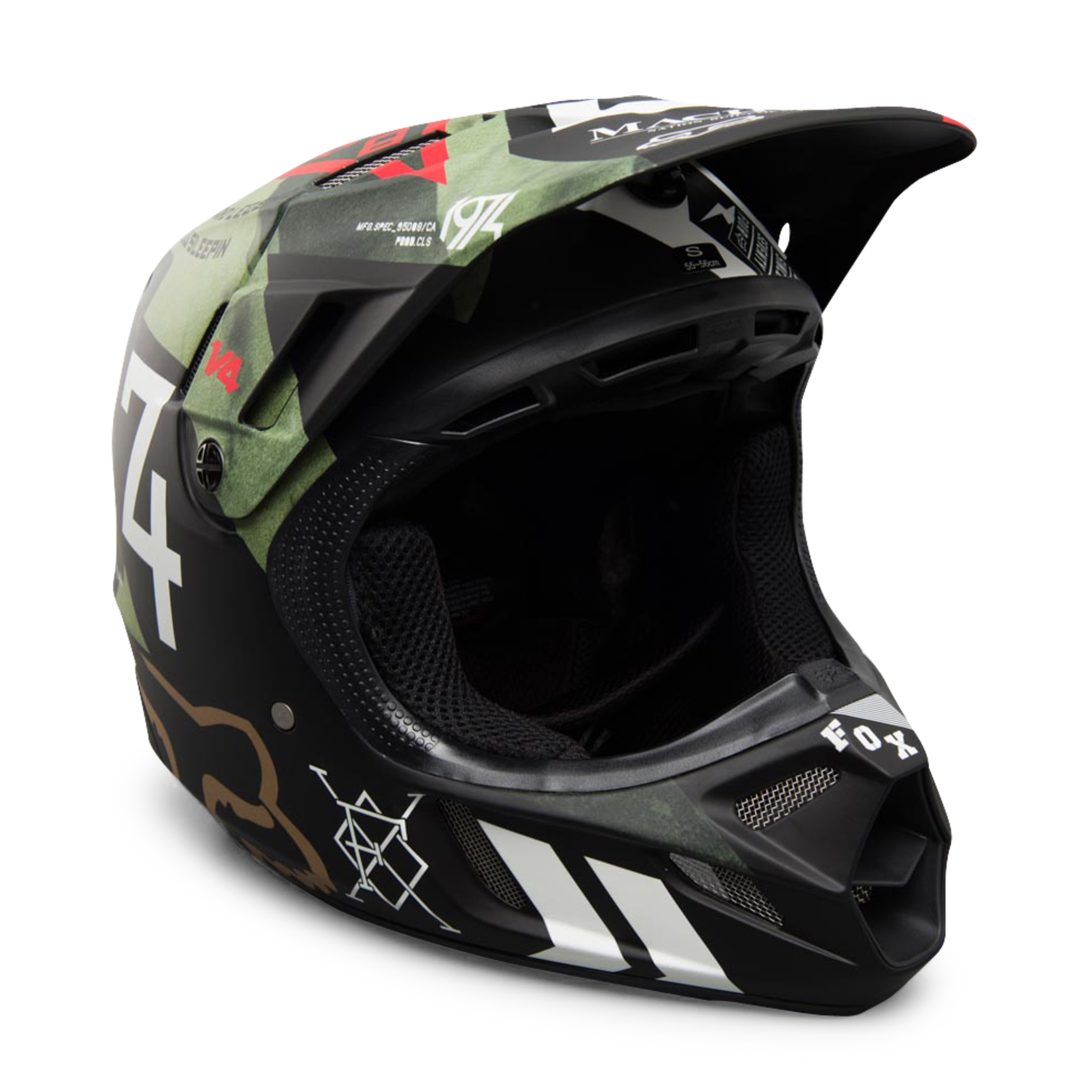 Fox Racing V4 Carbon Off Road MX Helmet Machina Camo Medium MD Closeout
