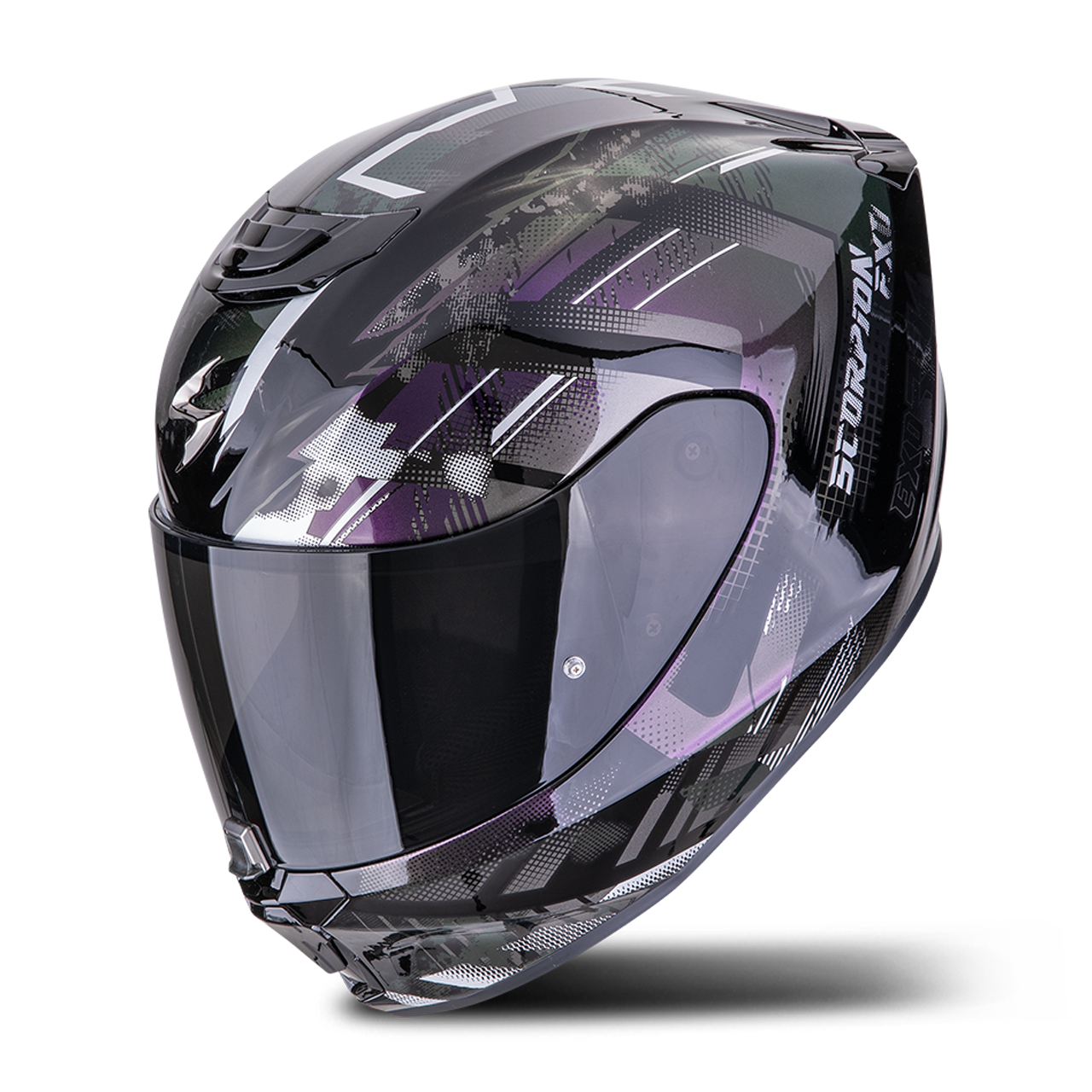 Kask Integralny Scorpion EXO-391 Clutter Czarny/Chameleonl-image
