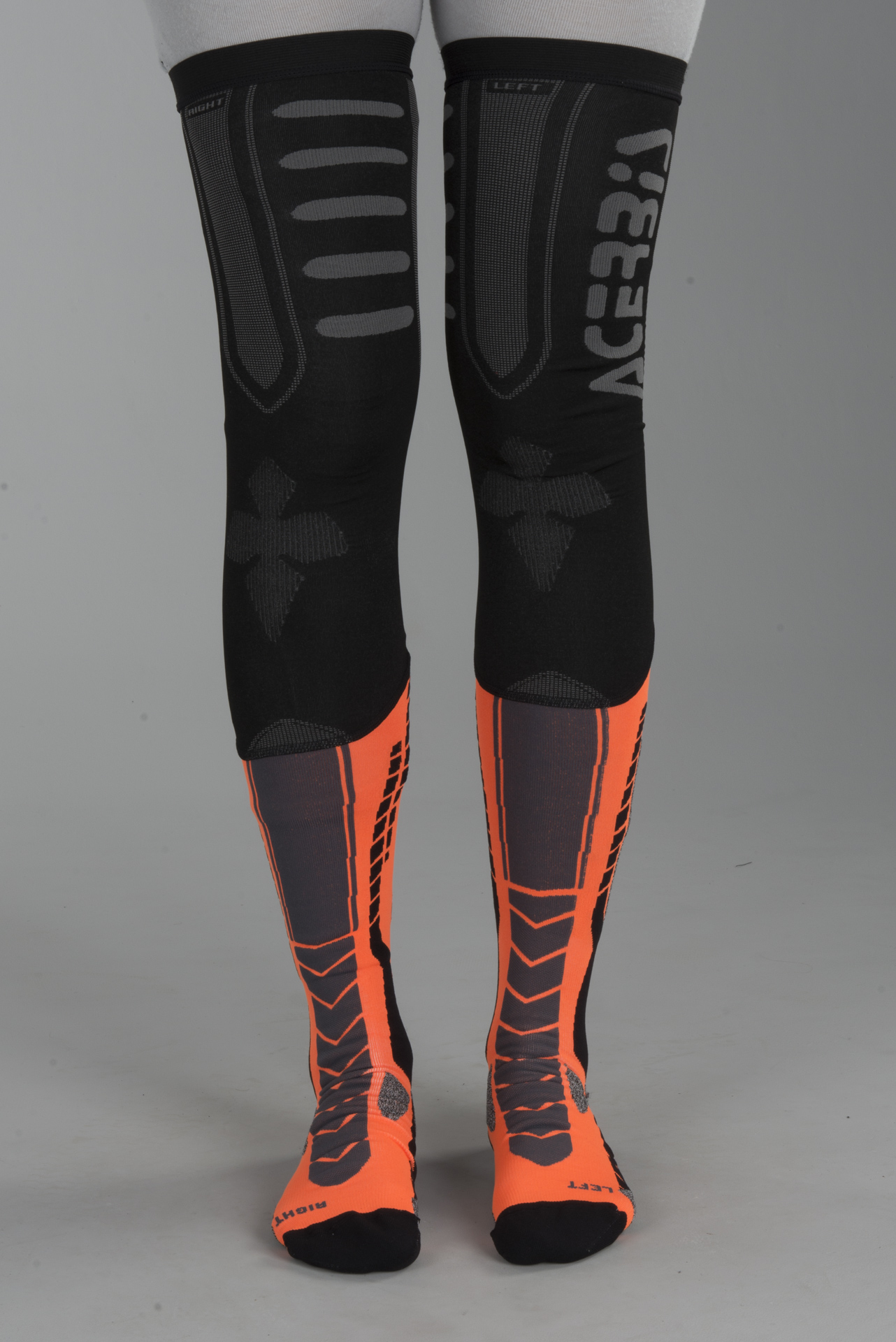 Calcetines Acerbis X-Leg Pro Negro-Naranja