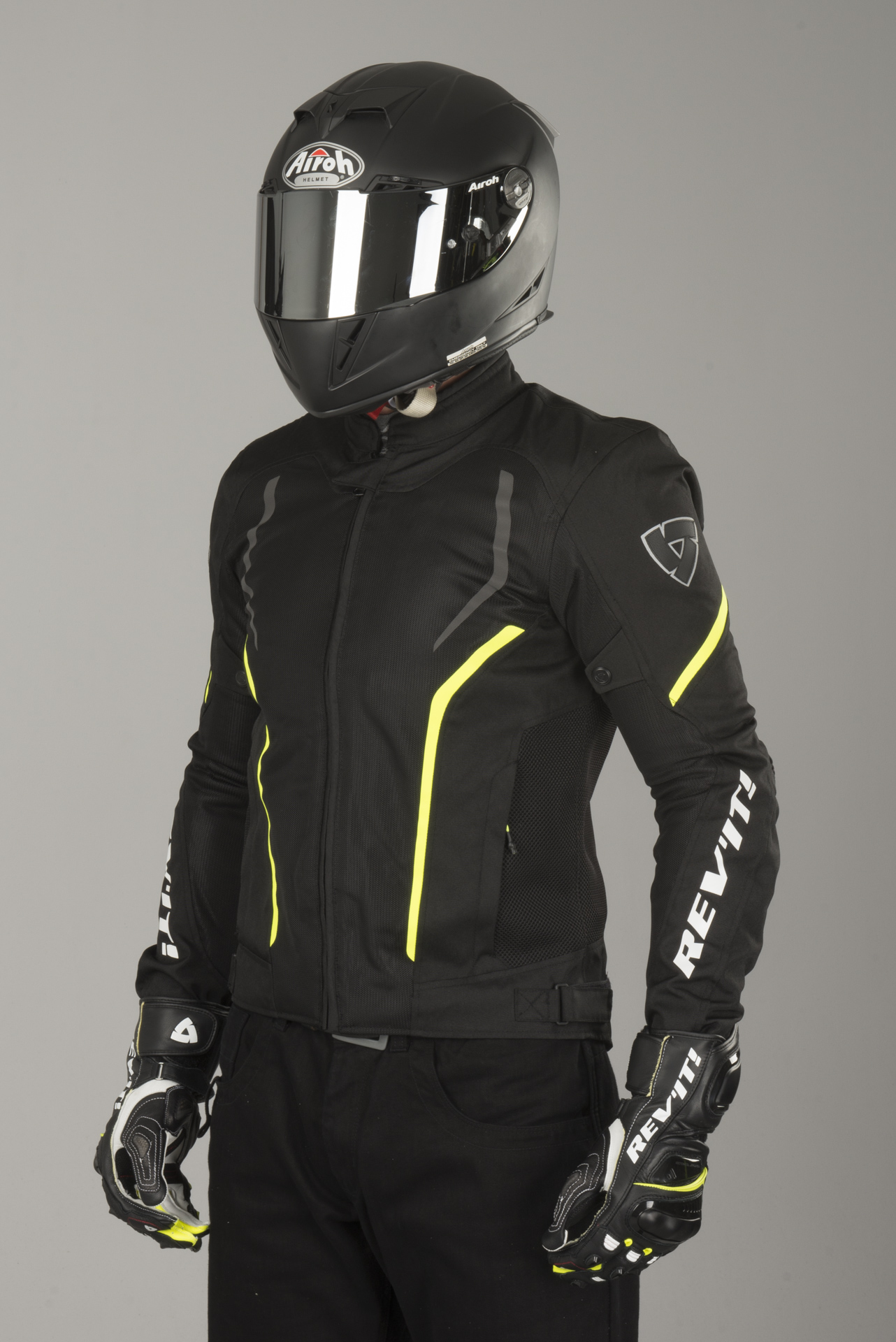 Motorcycle Jacket REVIT GT-R AIR 2 BLACK//FLUO size L