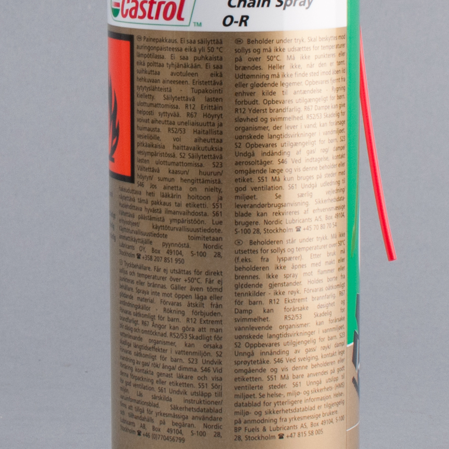 Espray Grasa para Cadenas Castrol O-ring.
