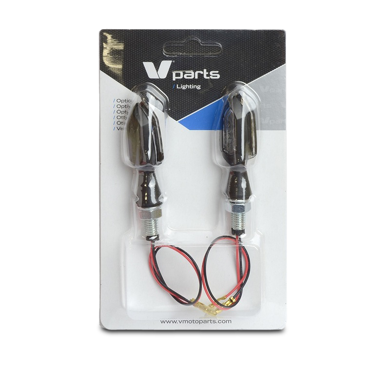 V-Parts Zinc LED Indicator Set Clear Universal