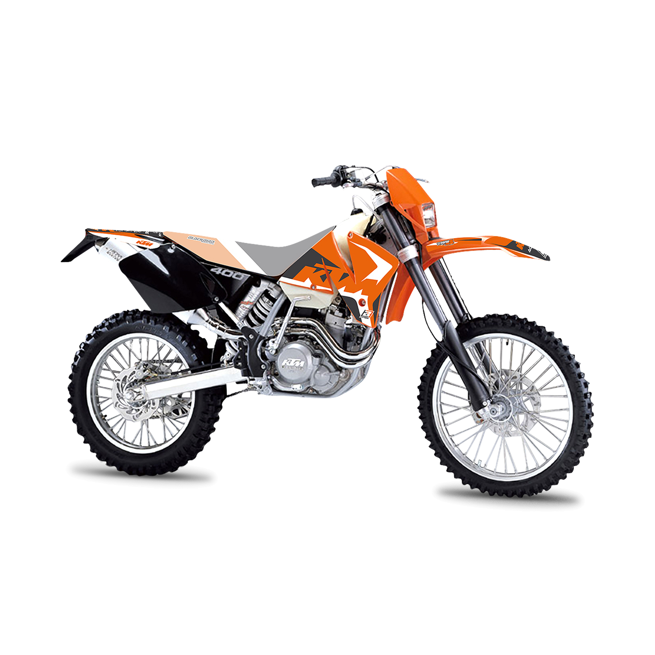Kit de Adhesivos Blackbird Dream 4 Naranja-Negro-Blanco
