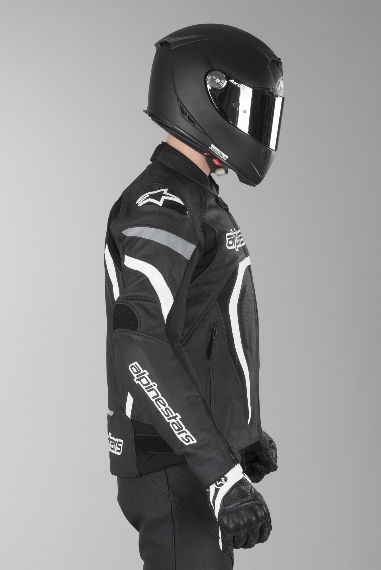 Alpinestars Skinnjacka Motegi SvartVit Alpinestars Skinnjacka Motegi SvartVit