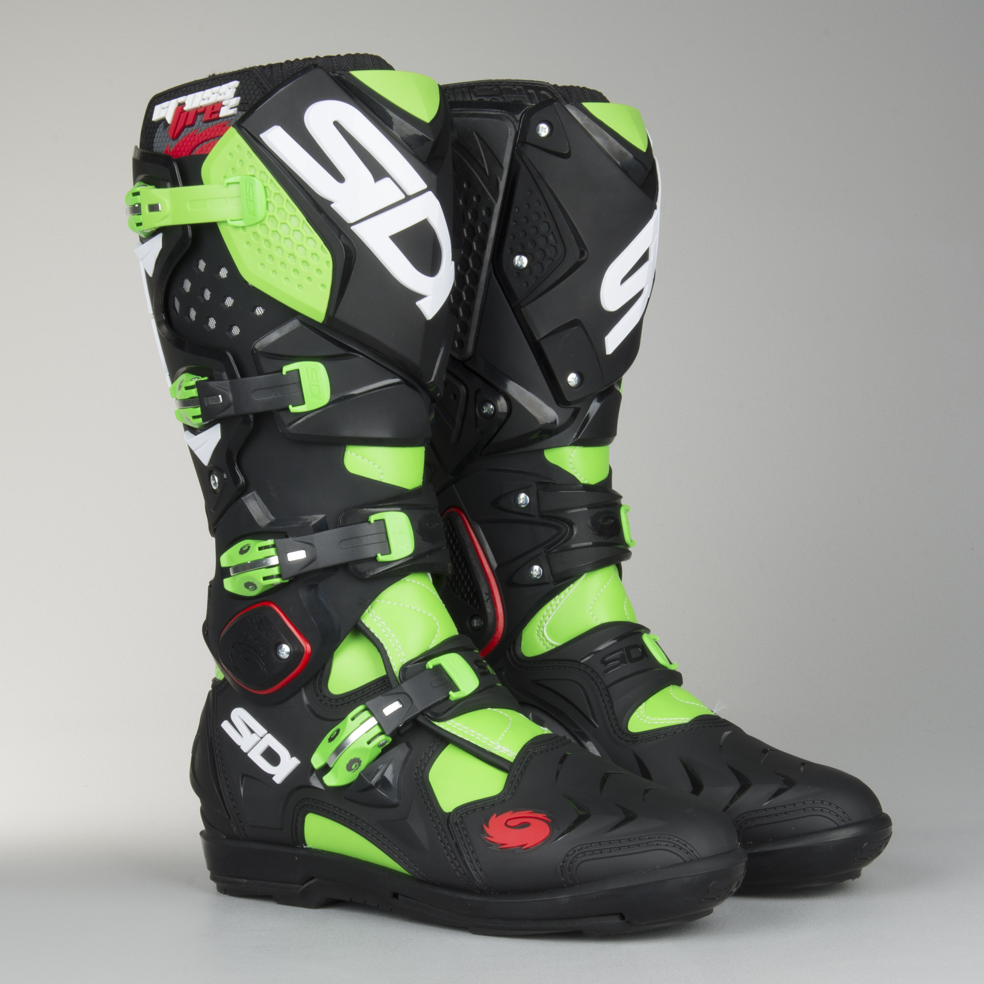 green motocross boots