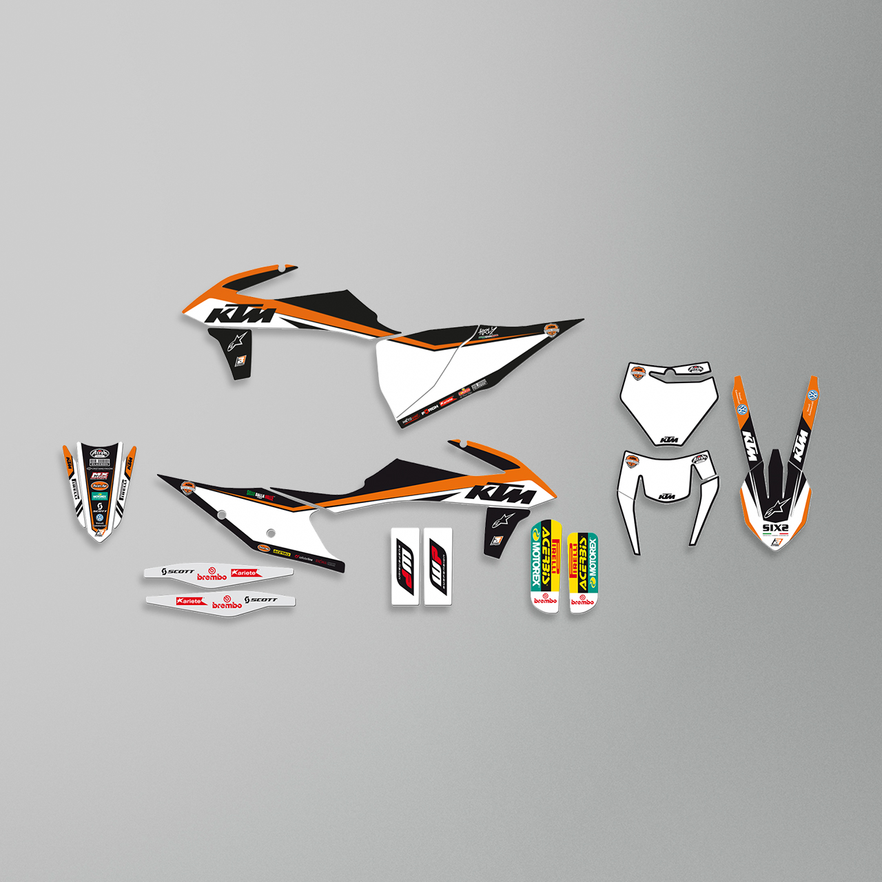 Blackbird Replica Trophy 19 Complete Decal Kit with Seat Cover White-Yellow-Blue