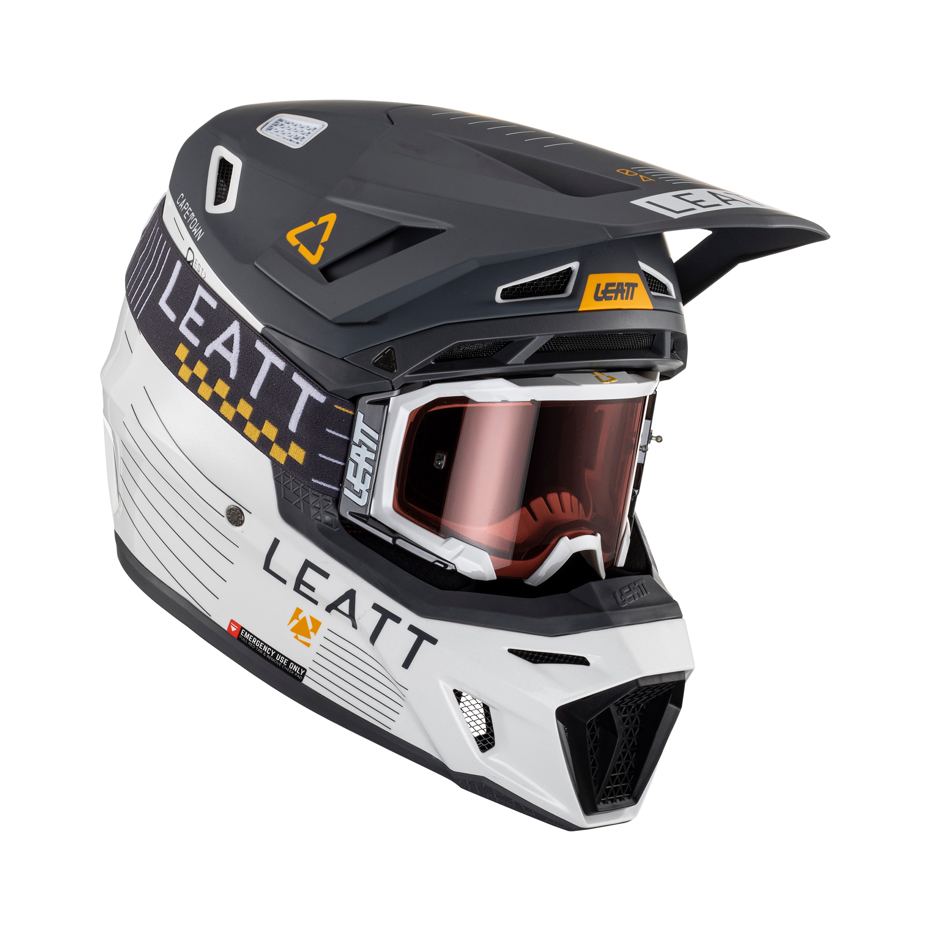 Helmset Leatt Moto 8.5 V25 Crosshelm Met Brillen
