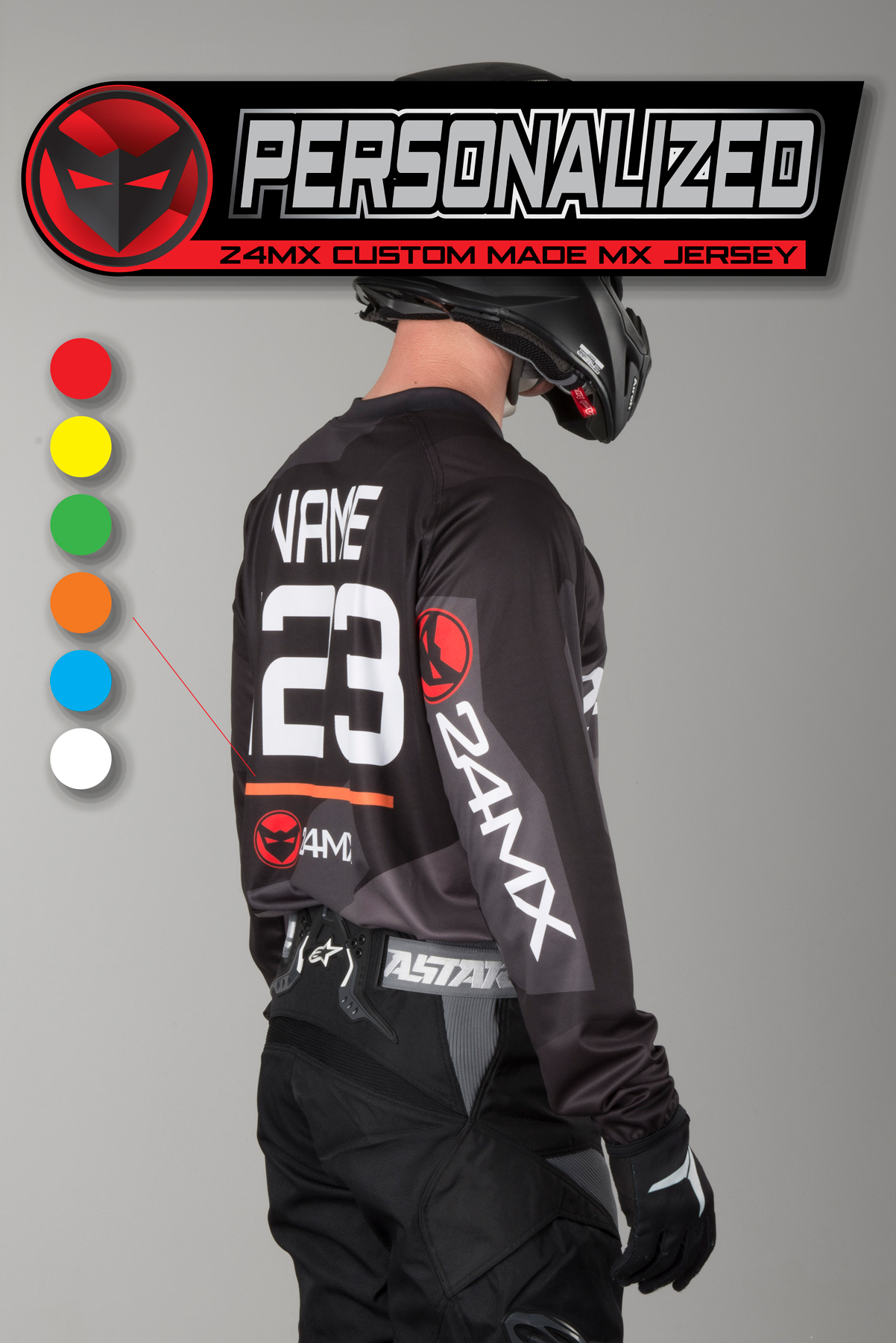 24MX MX3 NIGHT CAMO Personalised Jersey
