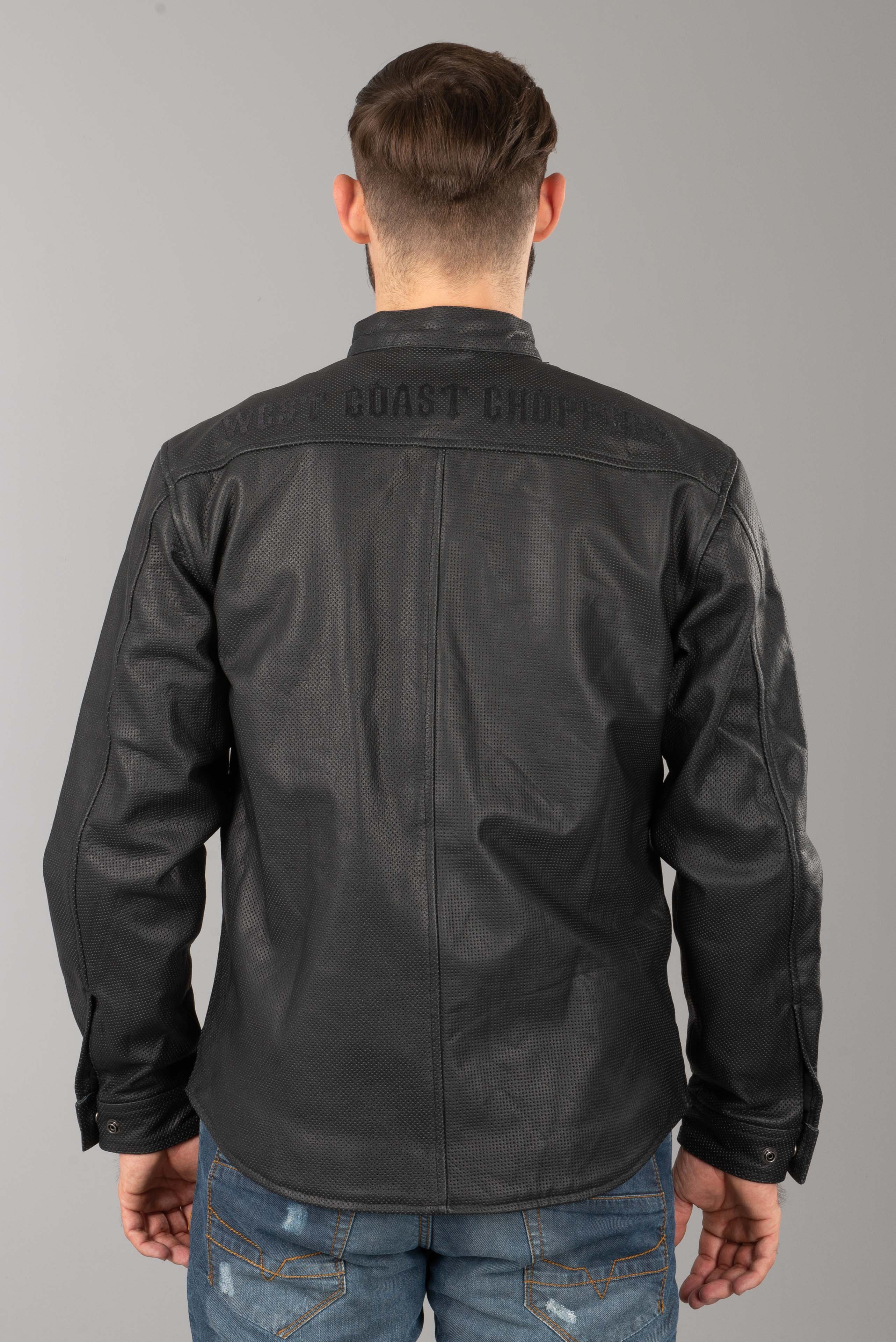 West Coast Choppers OG Perforated Leather Shirt