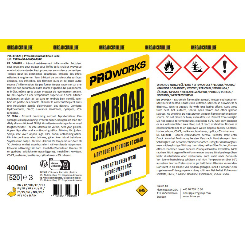 Proworks Onroad Chain Lube 400 ml
