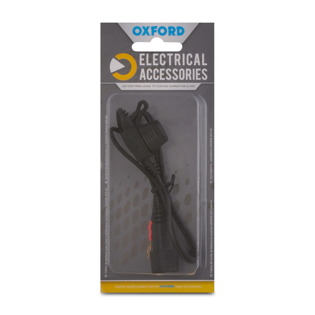 Oxford Battery Ring Leads To Usa/Sae Connector (0.5Mtr Lead) Battery Charger