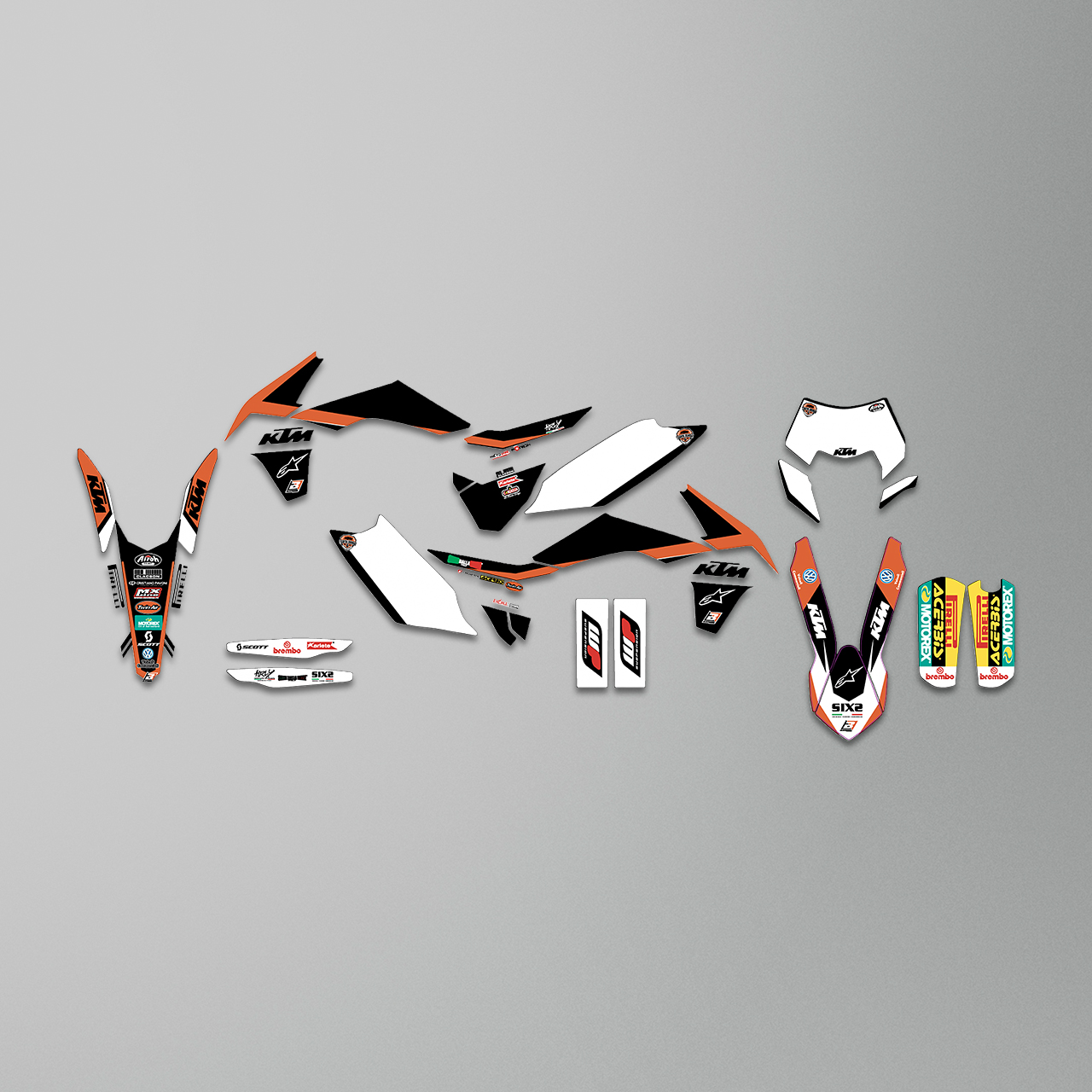 Blackbird Replica Trophy 19 Decal Kit Orange-Black-White