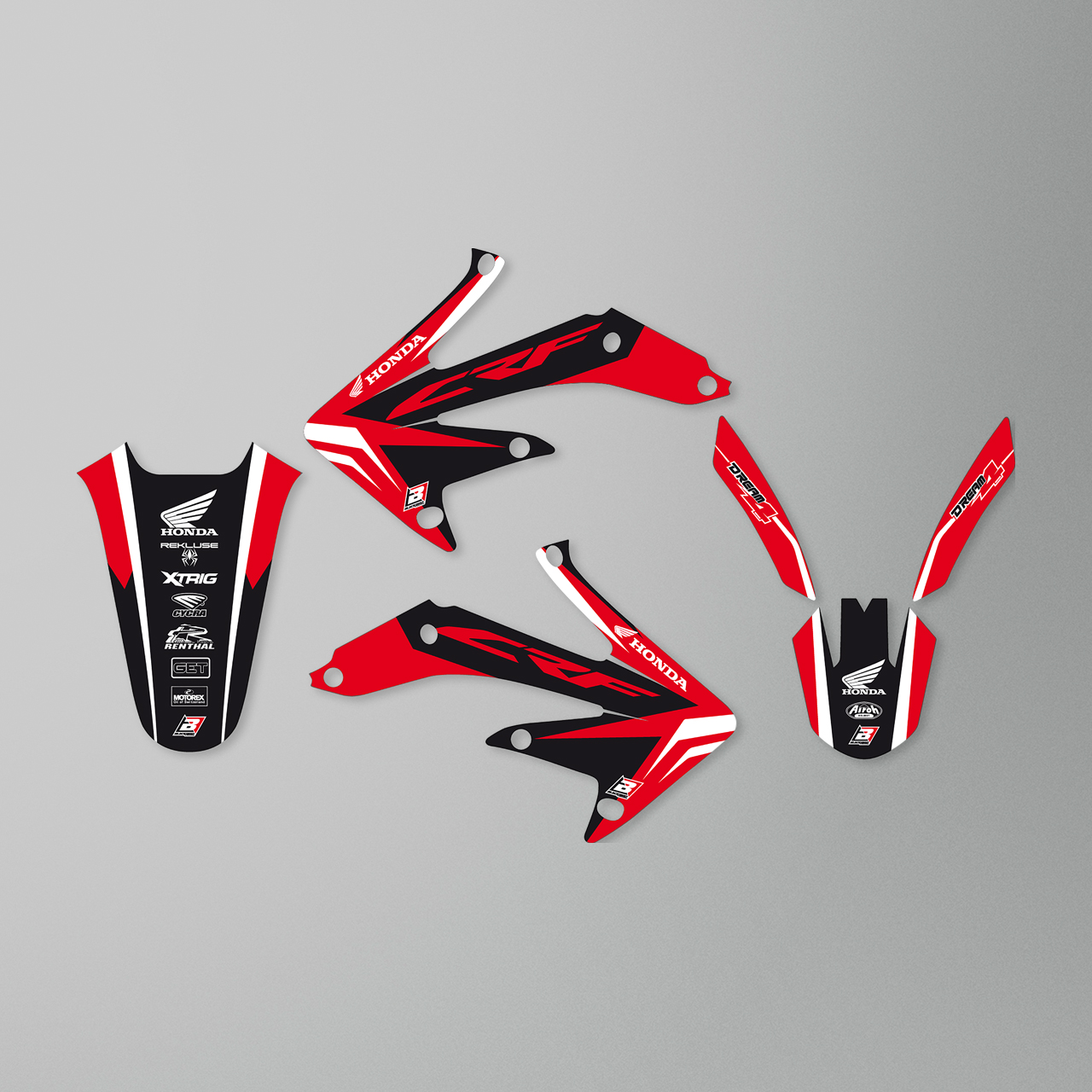 Blackbird Dream 4 Decal Kit Red-Black-White