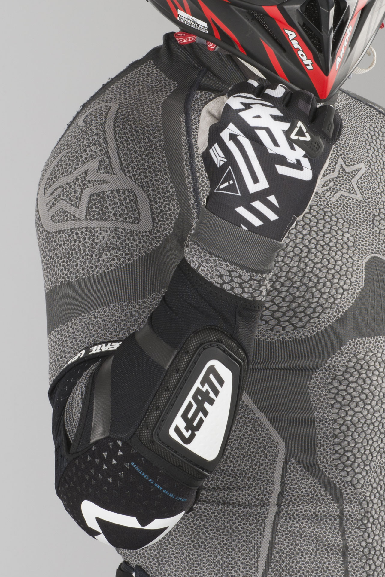 Coderas Leatt 3DF Hybrid Blanco-Negro