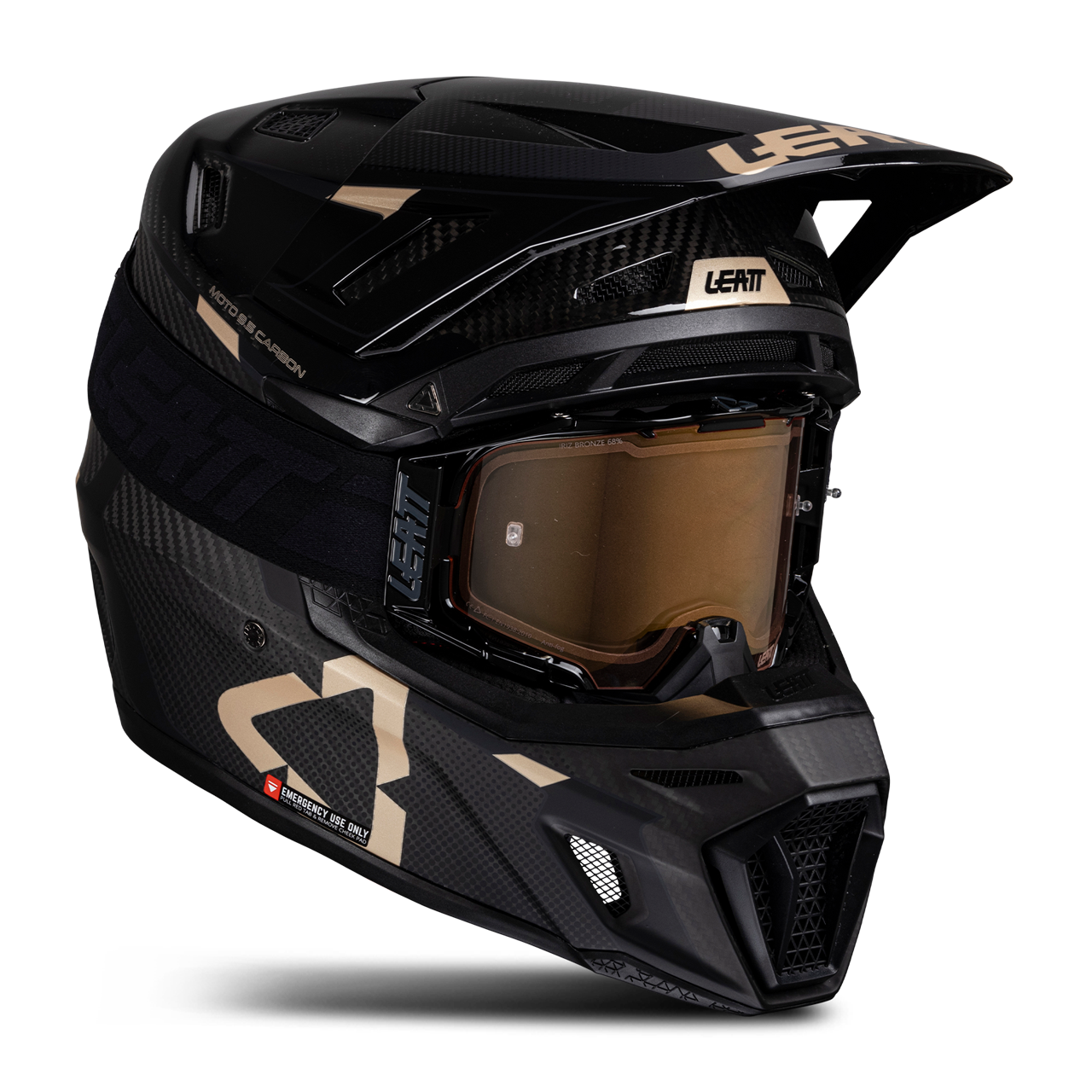 Helmset Leatt Moto 9.5 V25 Crosshelm Met Brillen