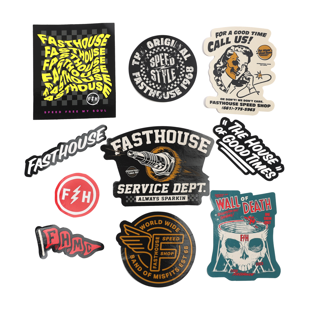 Fasthouse Spring '24 10-Pack Decals Multicolour