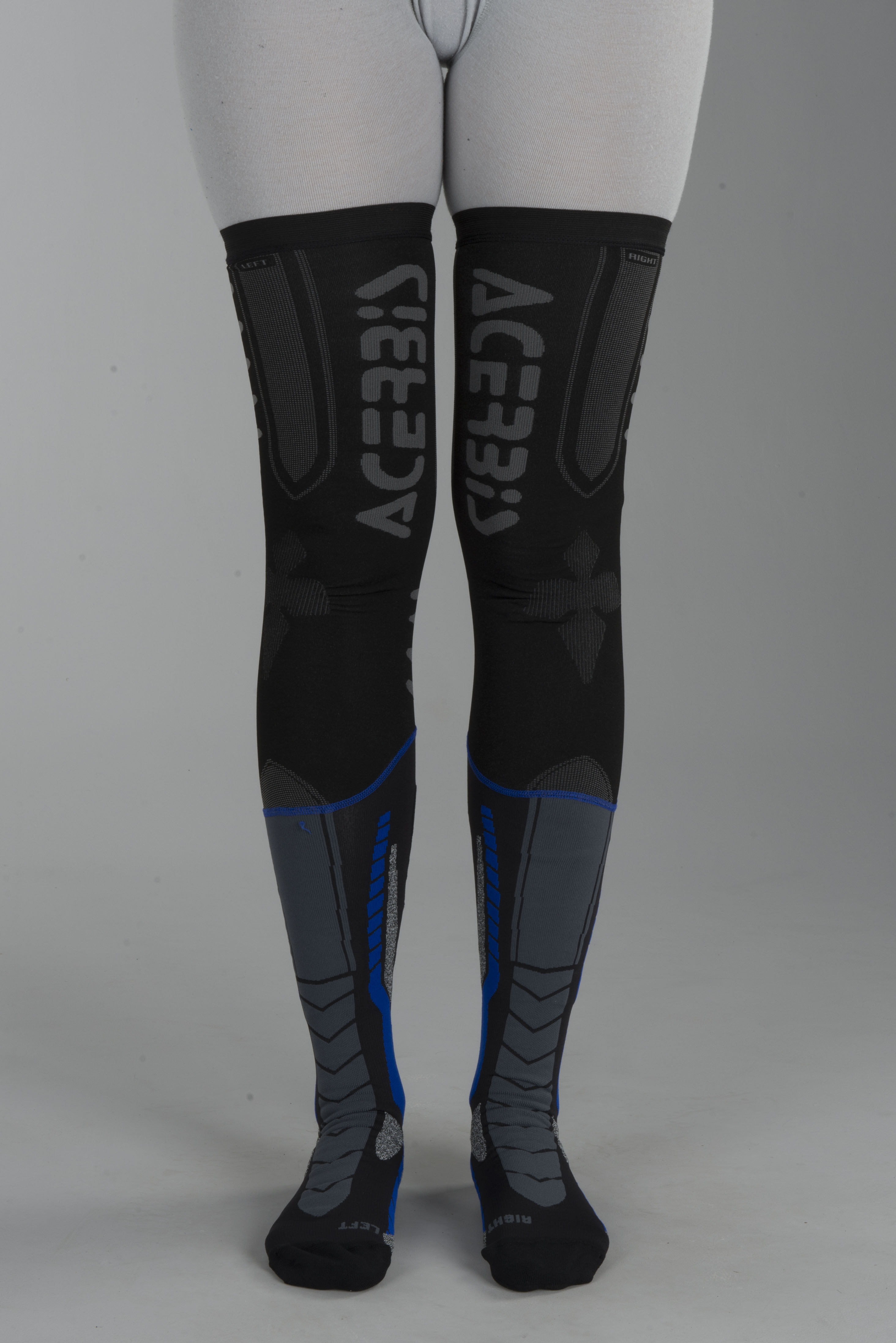 Sokken Acerbis X-Leg Pro Zwart-Blauw