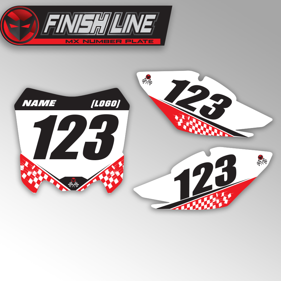 Nummerplaatstickers: Finish Line