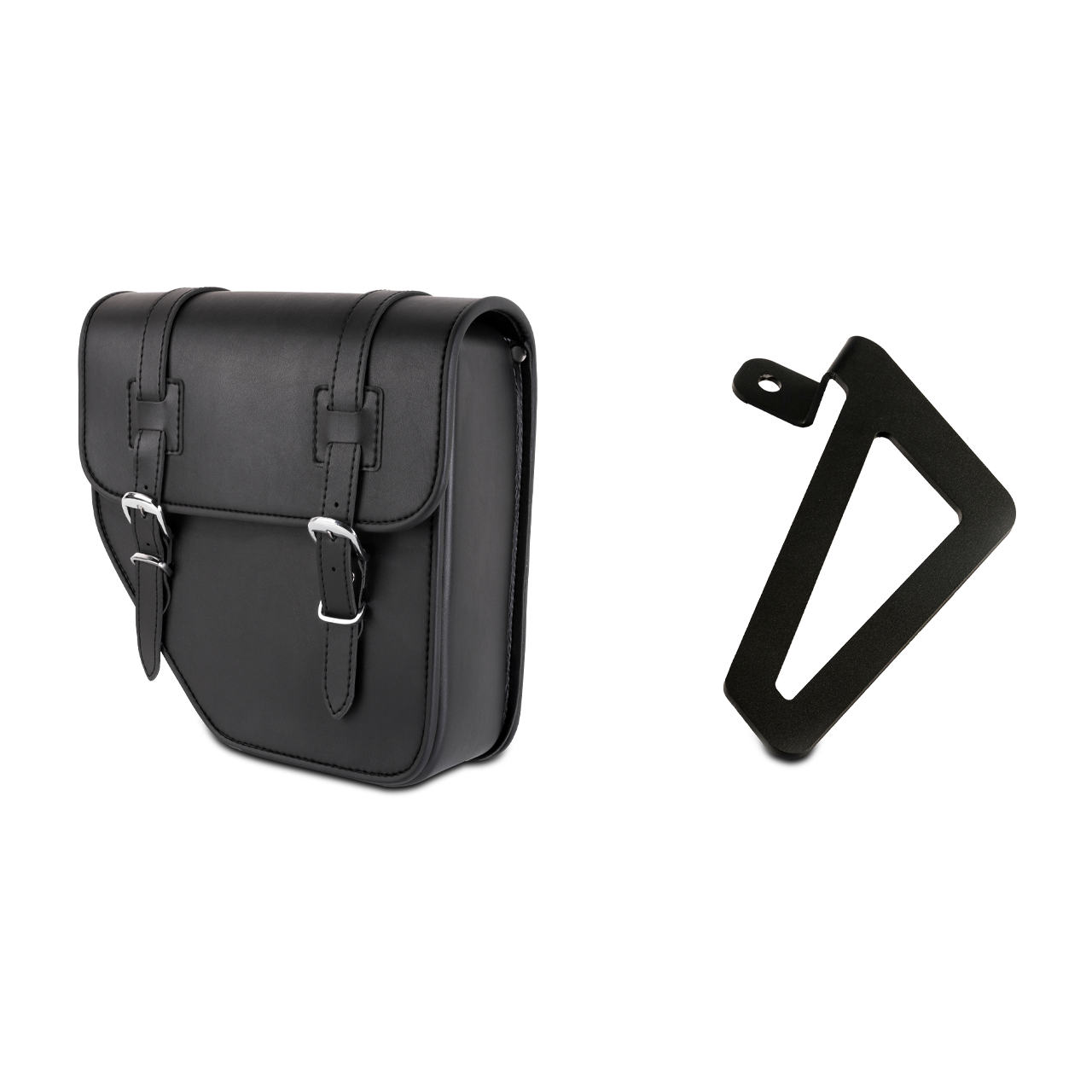 CustomAcces Ibiza (With Metallic Plate) Right Saddle Bag incl. Support Black