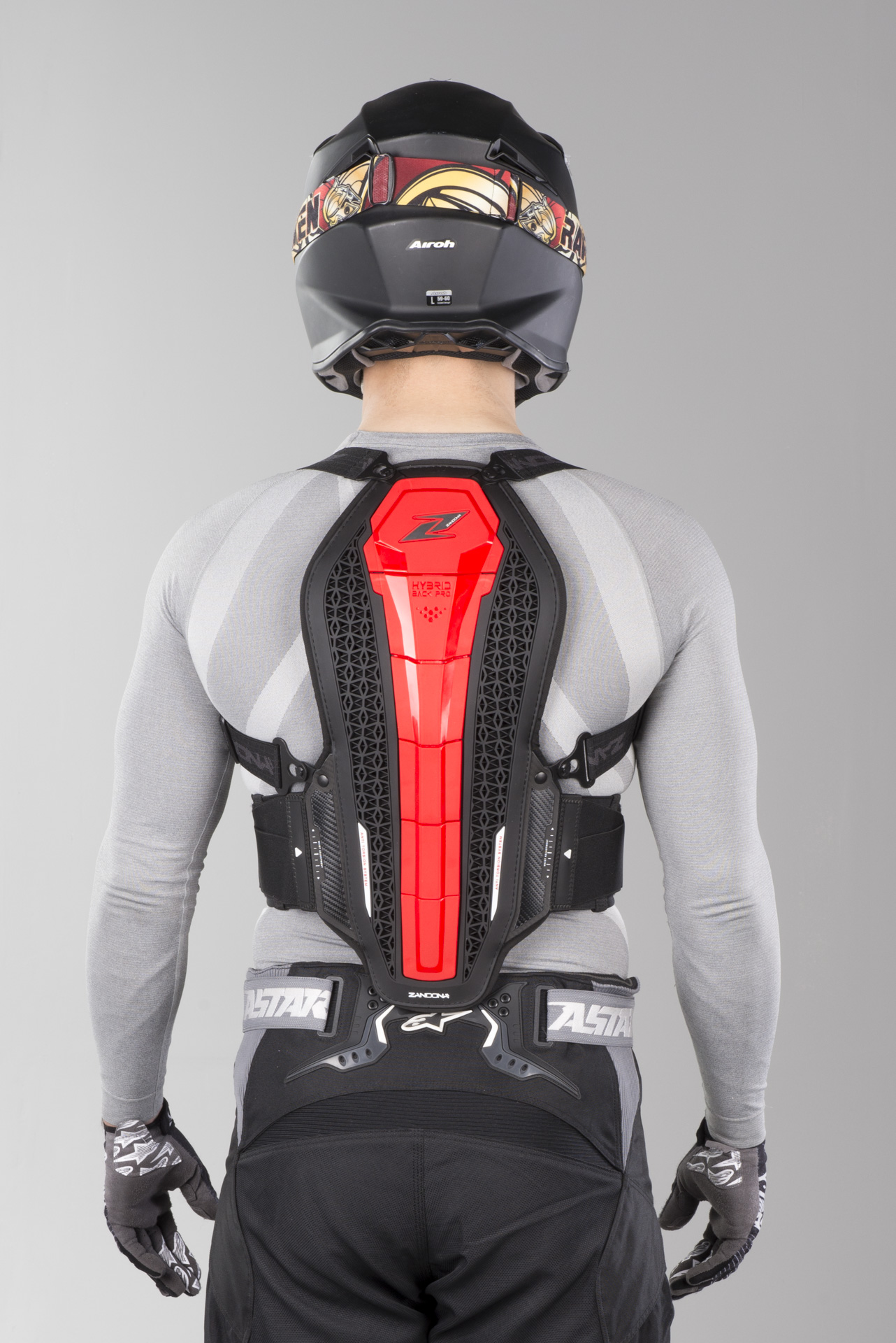 Rugbeschermer Hybrid Pro x6 Zandonà Rood