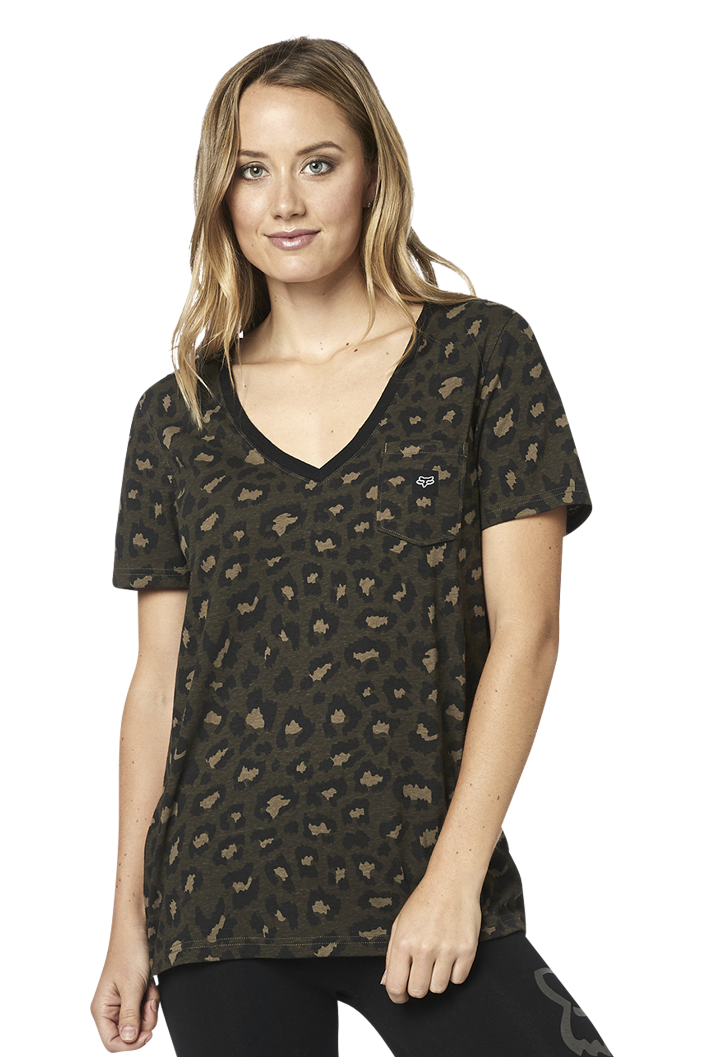 T-Shirt Fox Wild Child Dames V-Hals Dirt