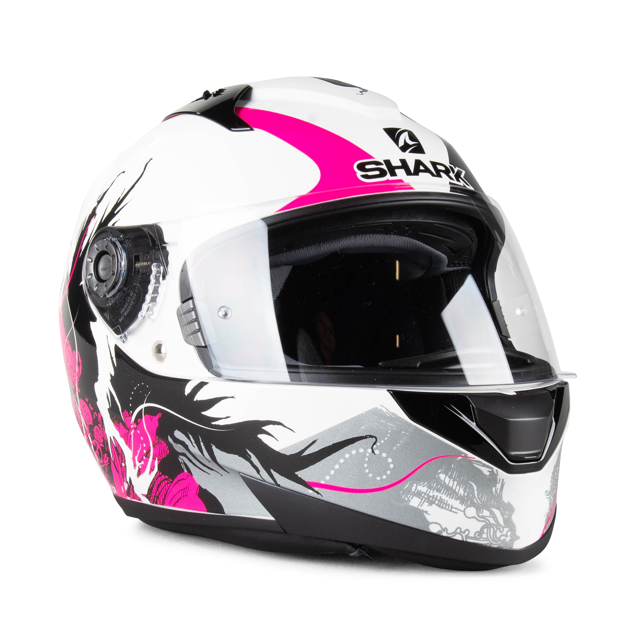 Hjelm Shark Ridill Spring Hvit-Svart-Lilla - Laveste prisgaranti - xlmoto.no
