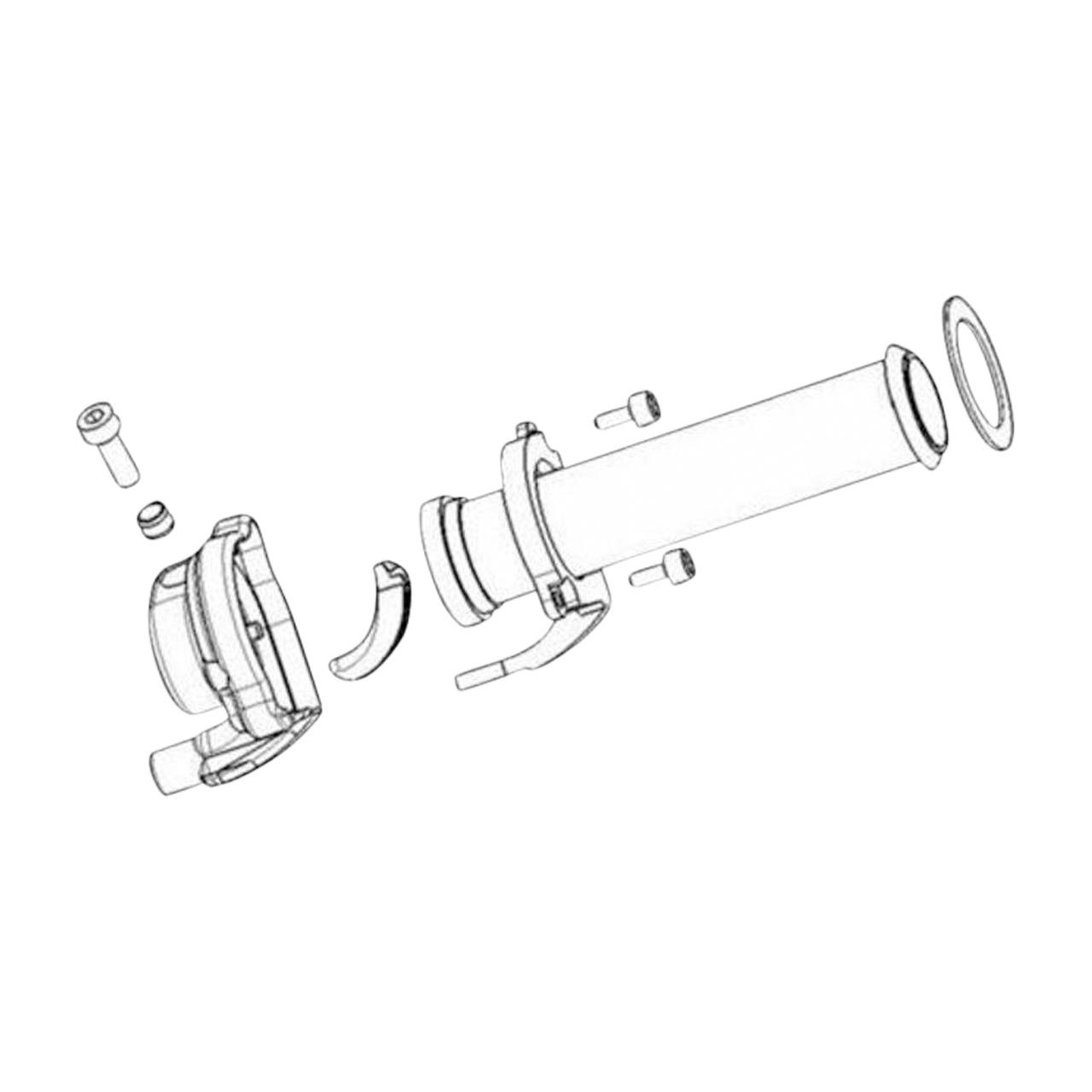 Gasgriff Domino MP3/X8/X9/X Evo 124 mm