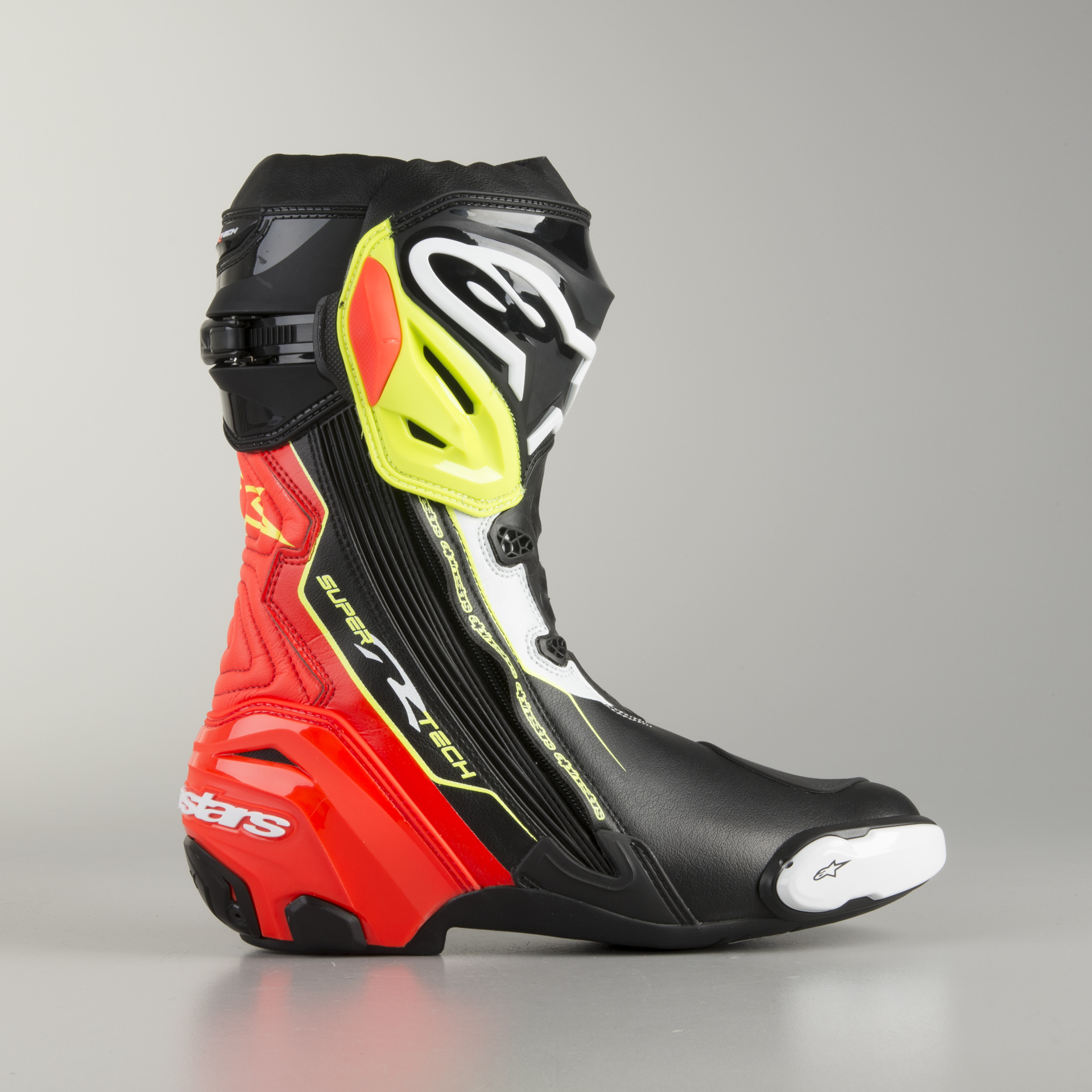 MC Saappaat Alpinestars Supertech R Musta Punainen Neon Keltainen MC Saappaat Alpinestars Supertech R Musta Punainen Neon Keltainen
