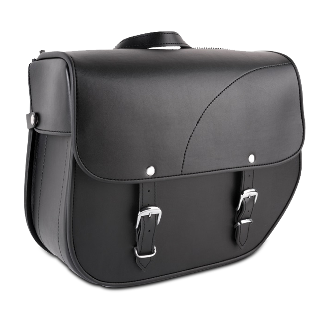 CustomAcces Sant Louis (With Metallic Plate) Left Saddle Bag incl. Support  Black - Price Match Guarantee