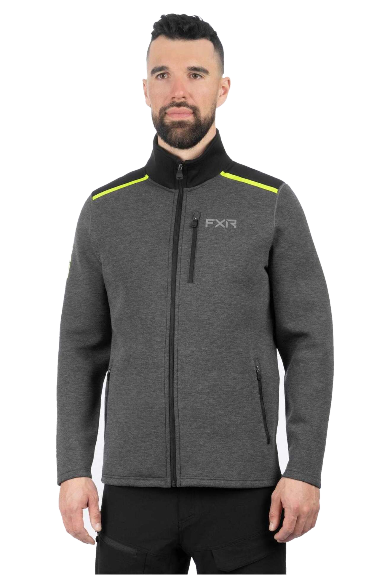 FXR Altitude Tech Zip Up Half Zip Sweater Asphalt Hi Vis Now 41 Savings 24MX