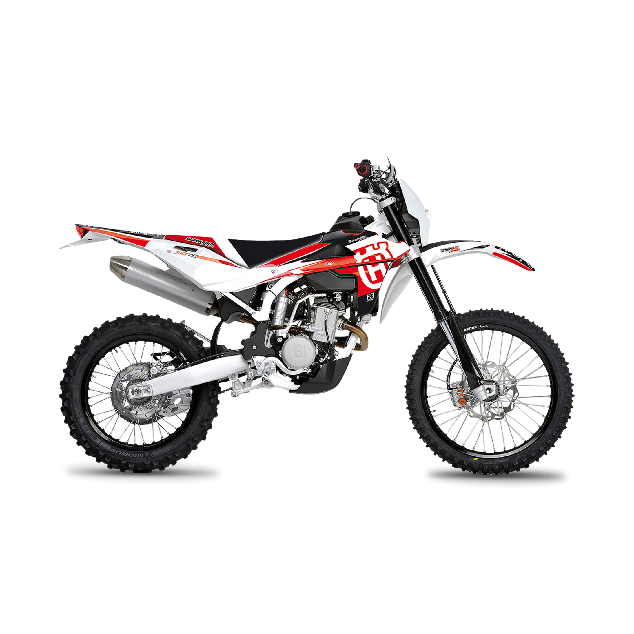 Complete Stickerset + Zadelovertrek Blackbird Dream 4 Rood-Wit-Zwart