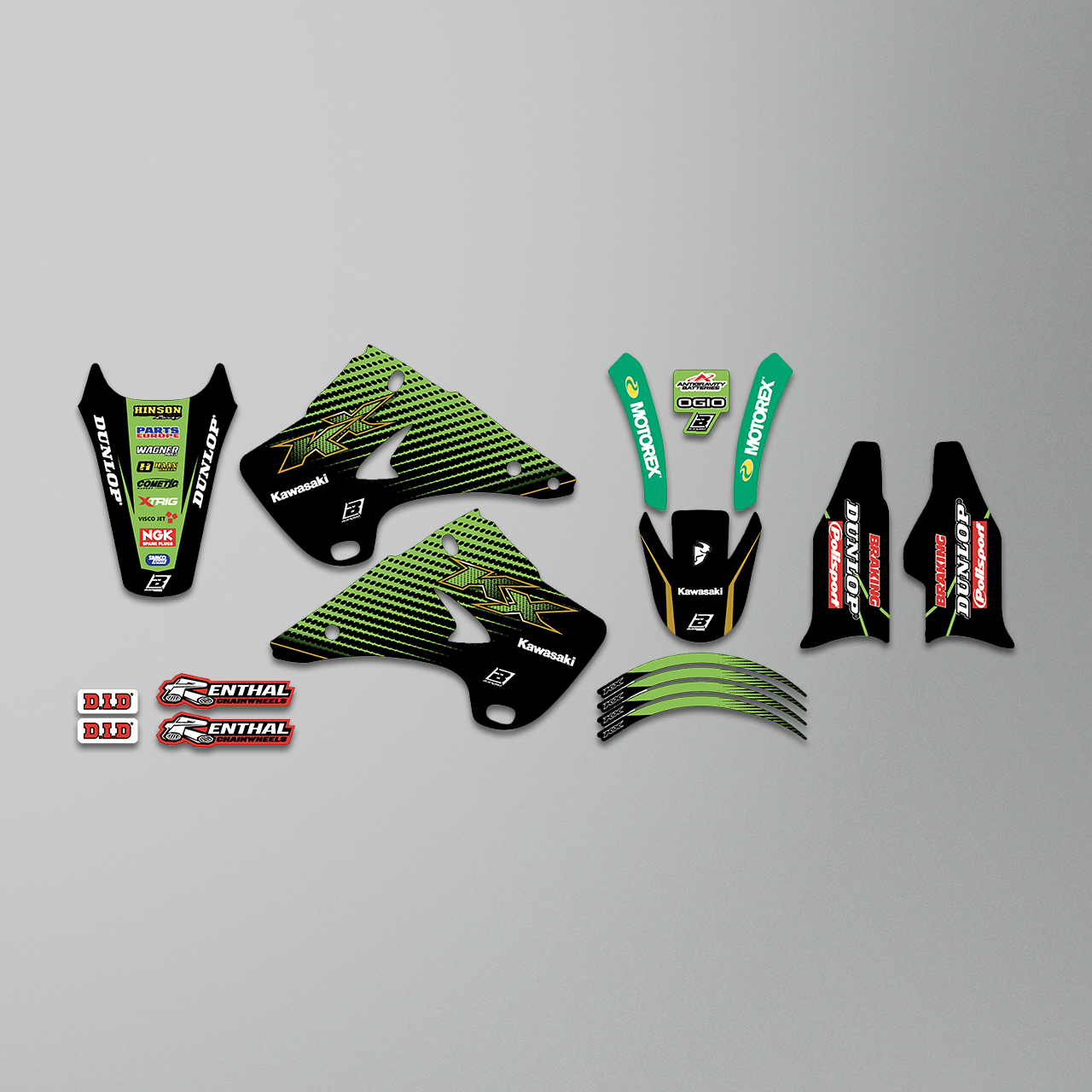 Blackbird Replica Racing Team 19 Decal Kit Black-Green