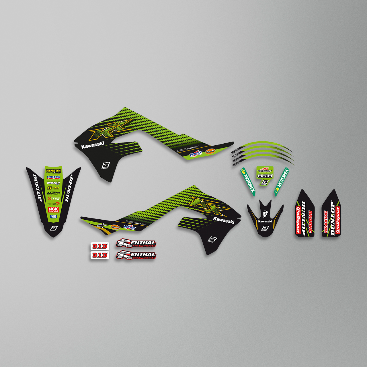 Blackbird Replica Racing Team 19 Complete Decal Kit with Seat Cover Orange-Black-White