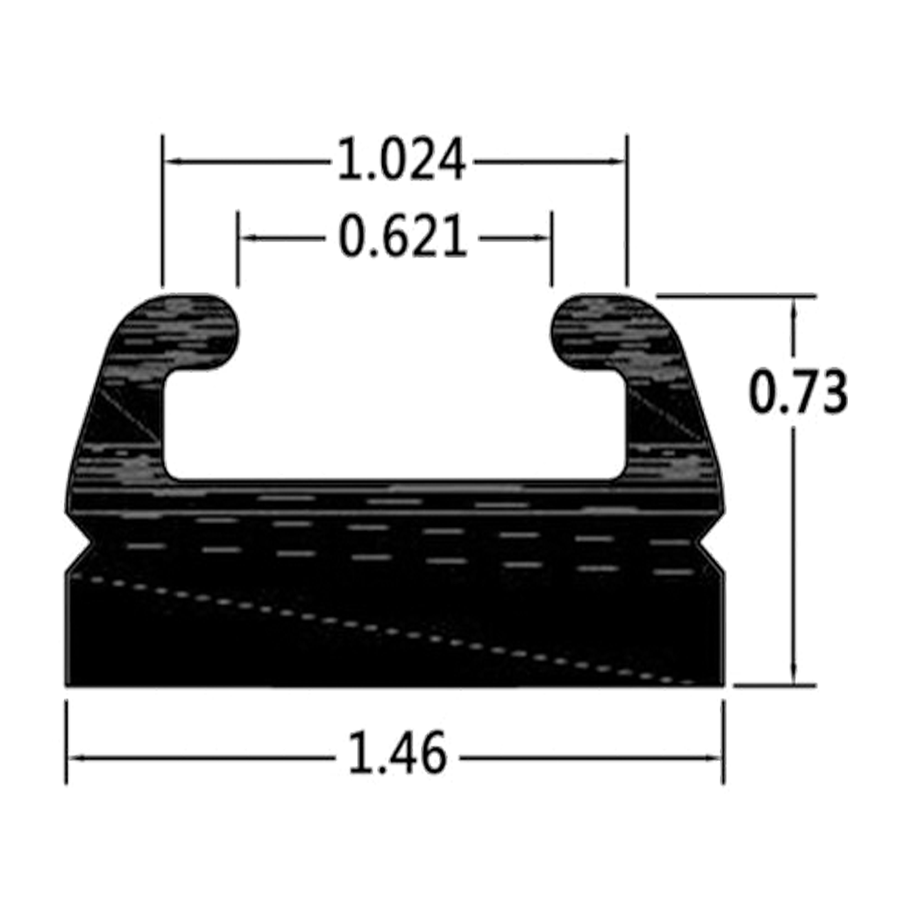 Liukumuovi Kimpex BRP 68" Valkoinen