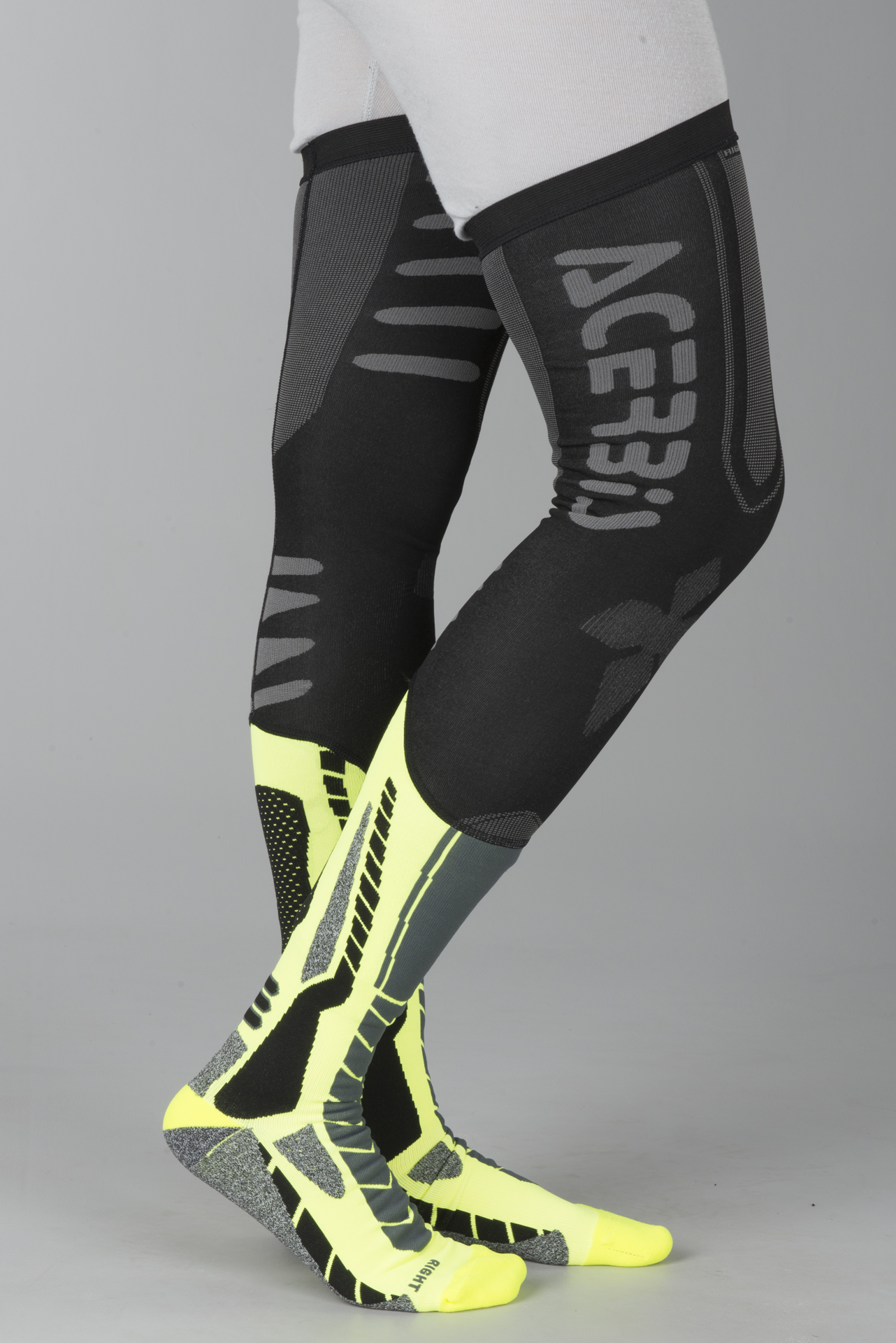 Sokken Acerbis X-Leg Pro Zwart-Geel