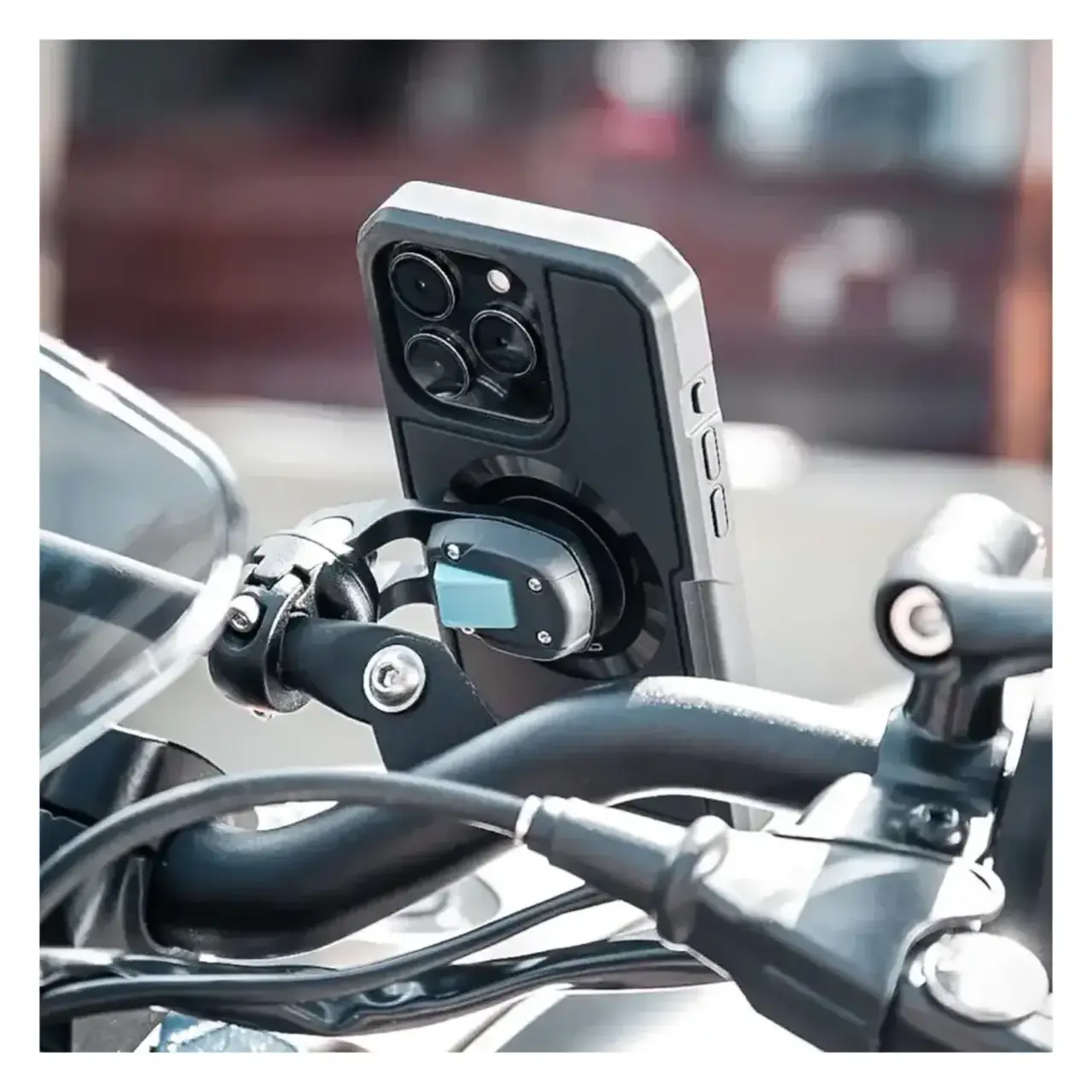 Coque Téléphone X-Guard iPhone 15 Look Carbone
