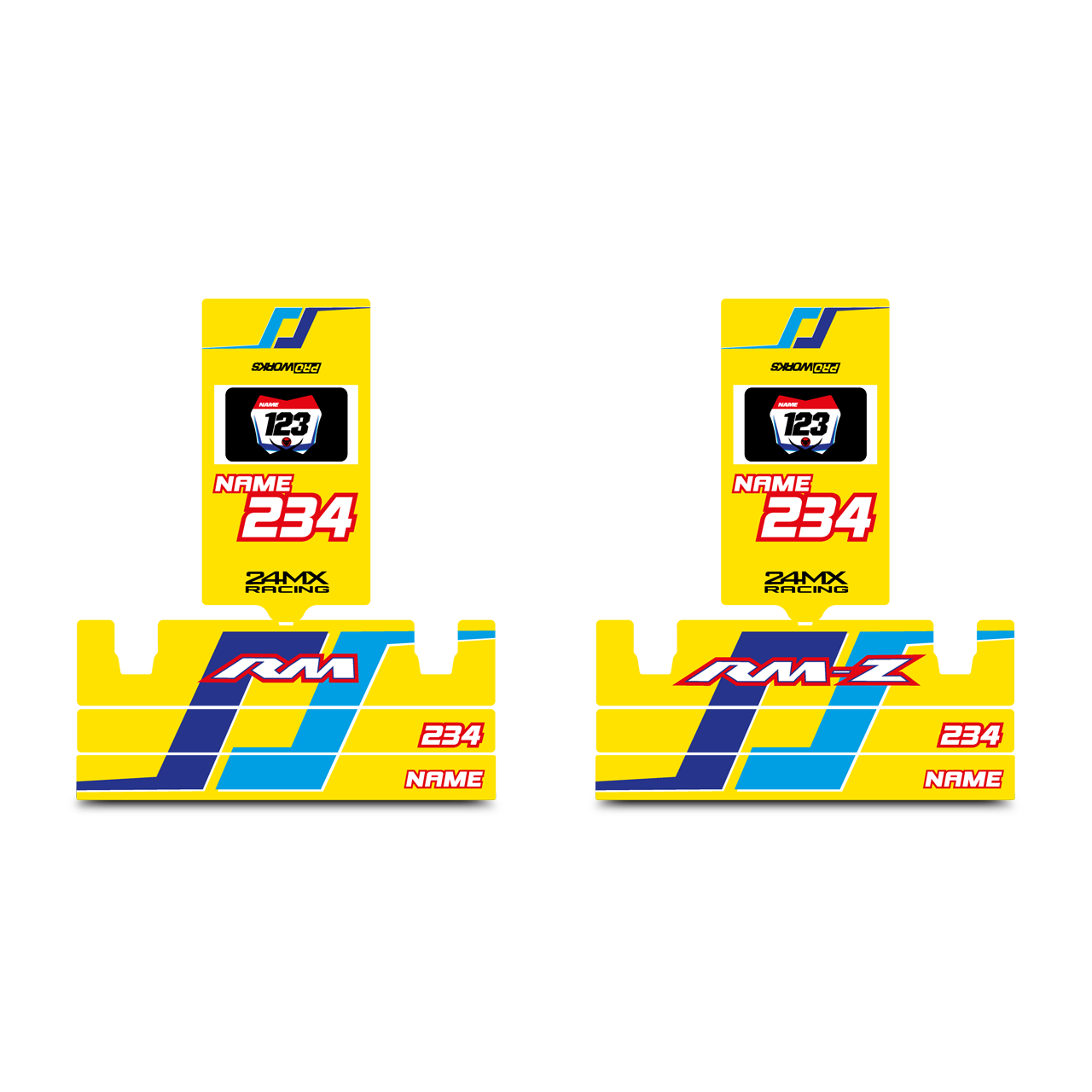24MX X2 Toolbox Decal Kit Yellow