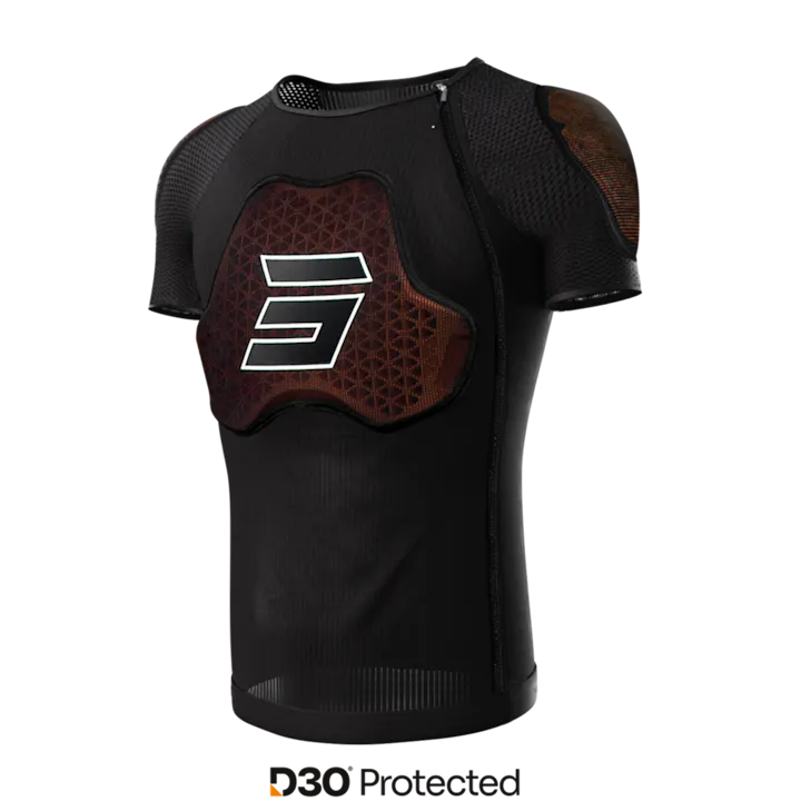 Lichaamsbeschermer T-shirt Shot Race D30 Zwart