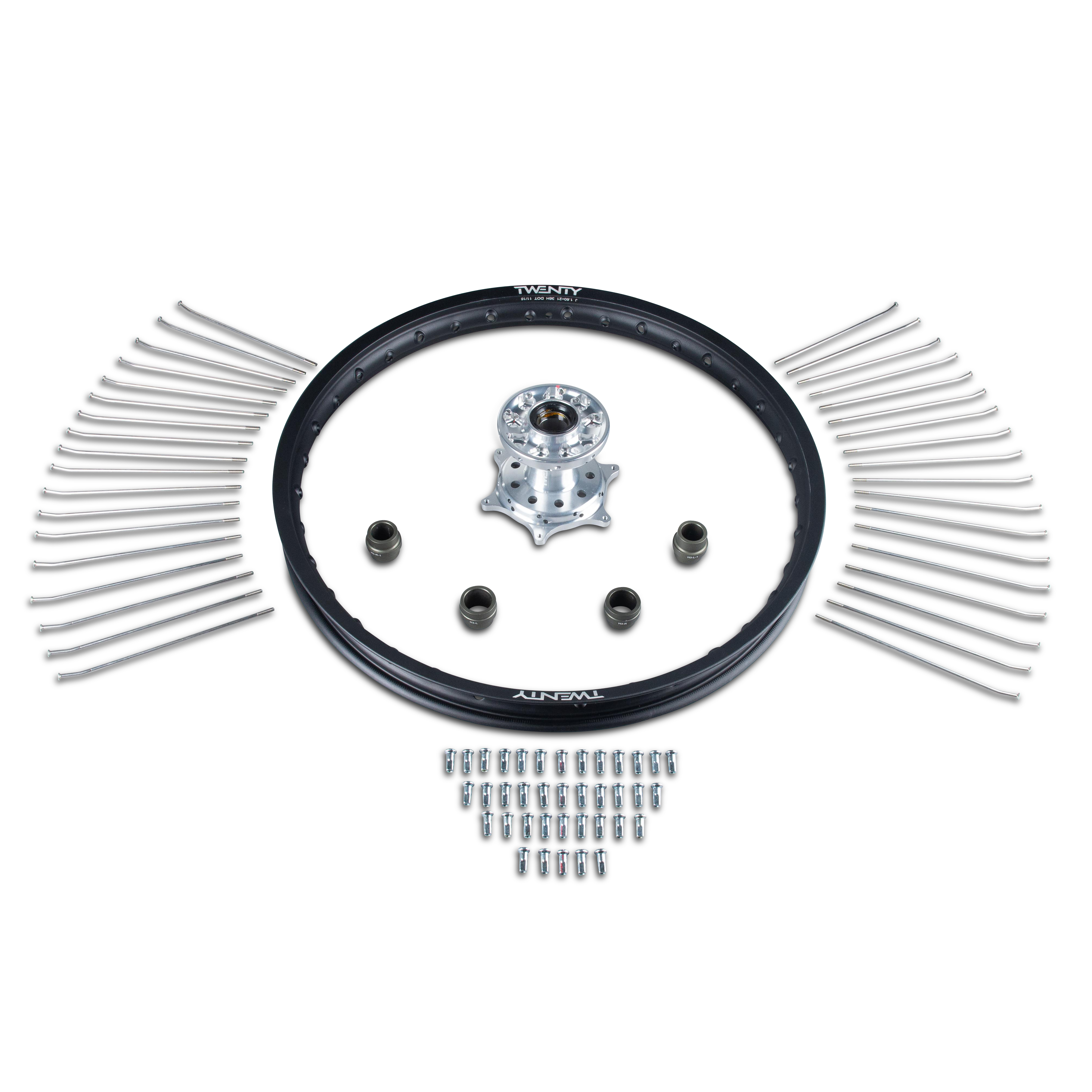 Twenty MX Front Wheel Black-Silver 21"
