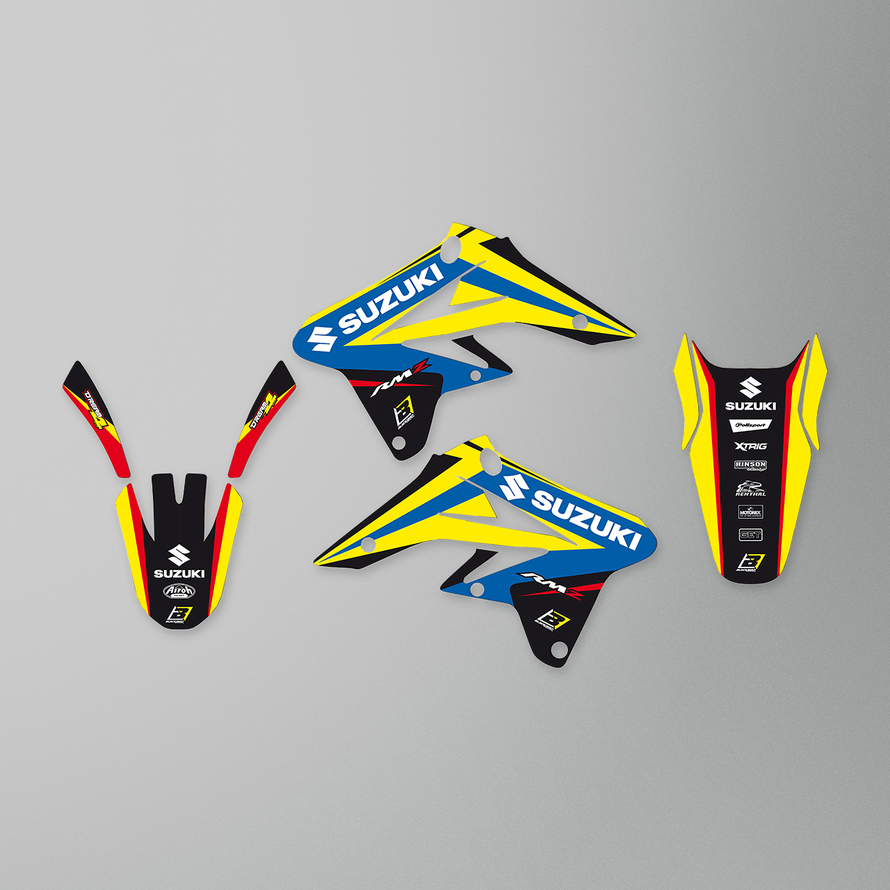 Blackbird Dream 4 Complete Decal Kit with Seat Cover Yellow-Blue-Black