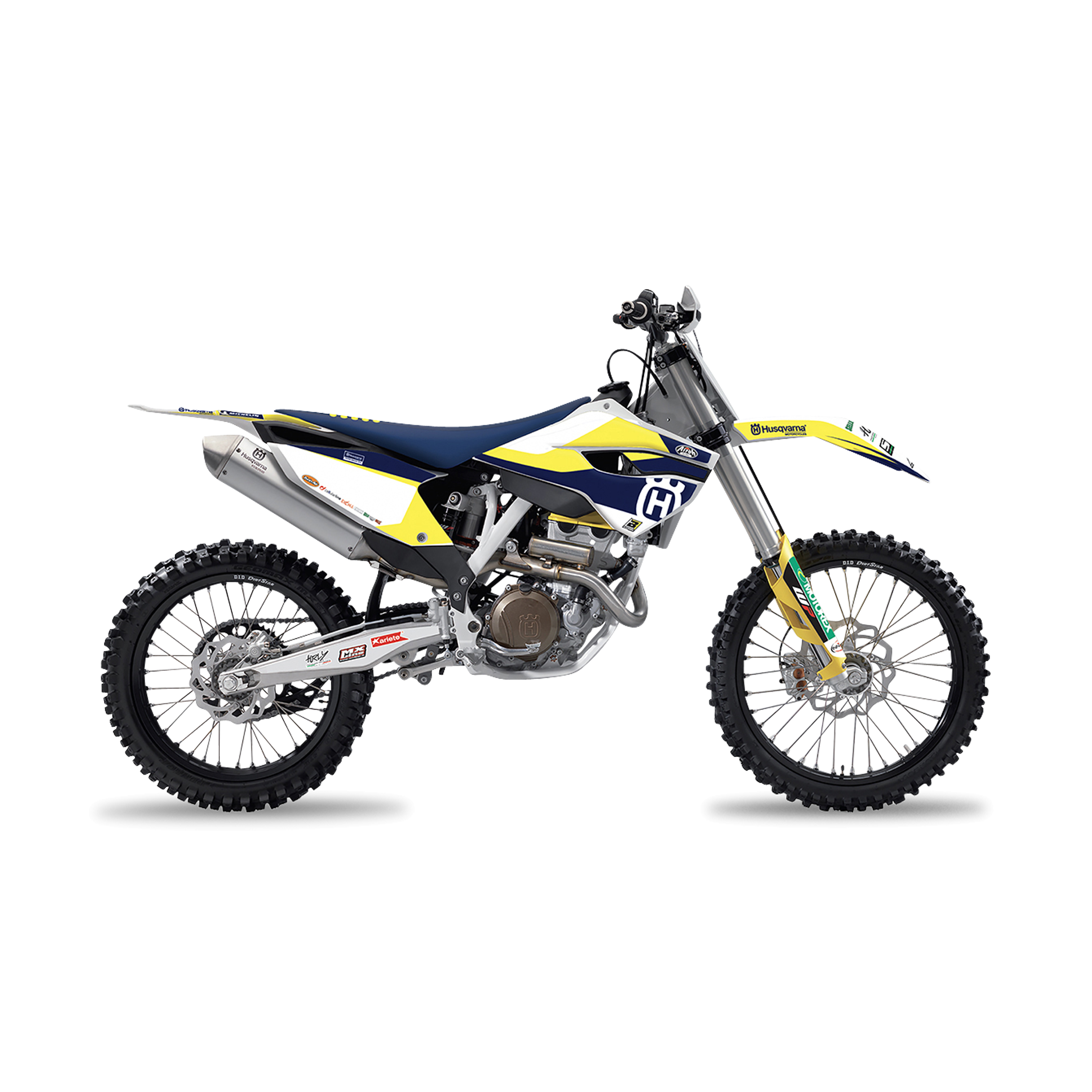 Blackbird Replica Trophy 2019 Complete Decal Kit with Seat Cover White-Yellow-Blue