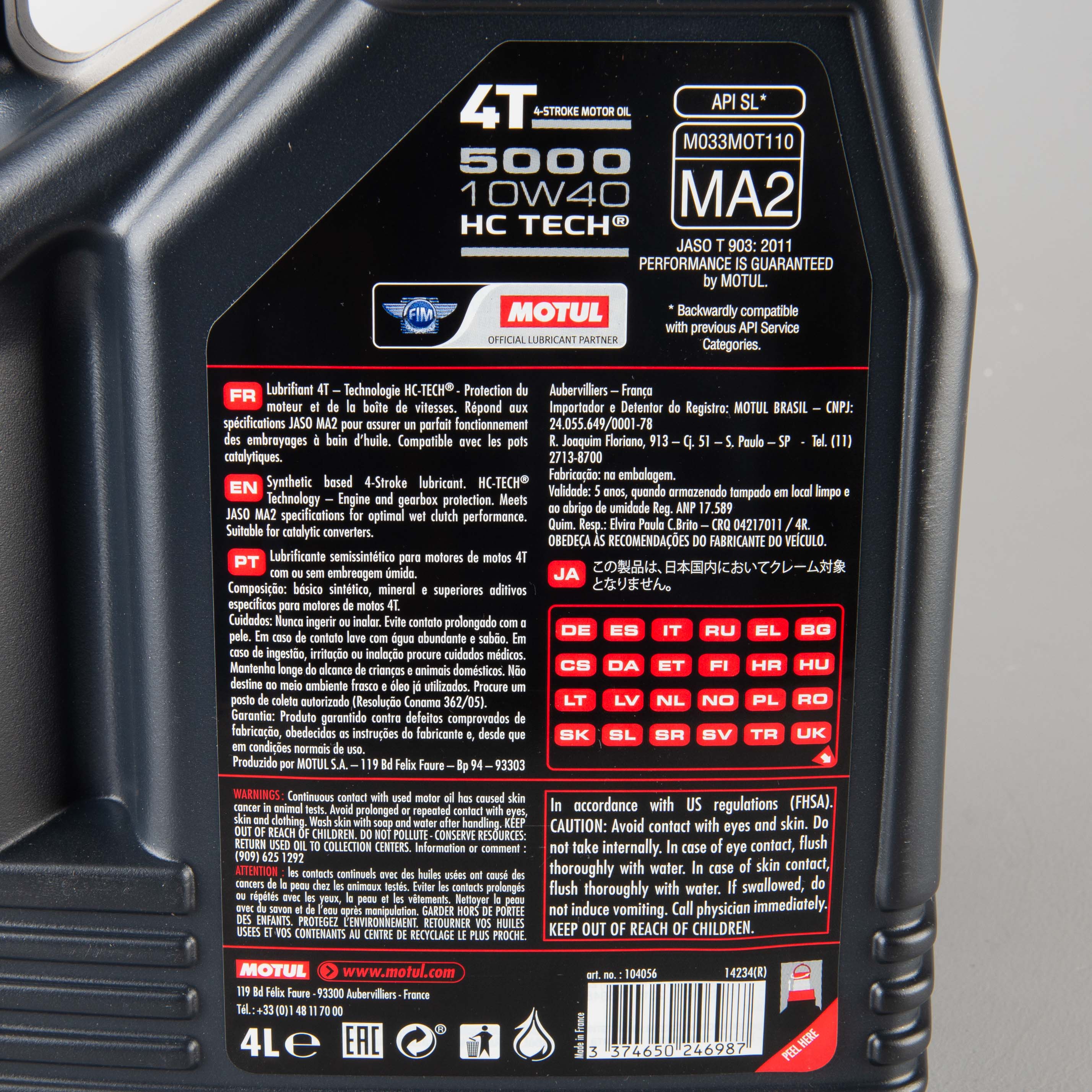 Olie Semi-Syntjetisch 4T Motul 5000 10W40 4L