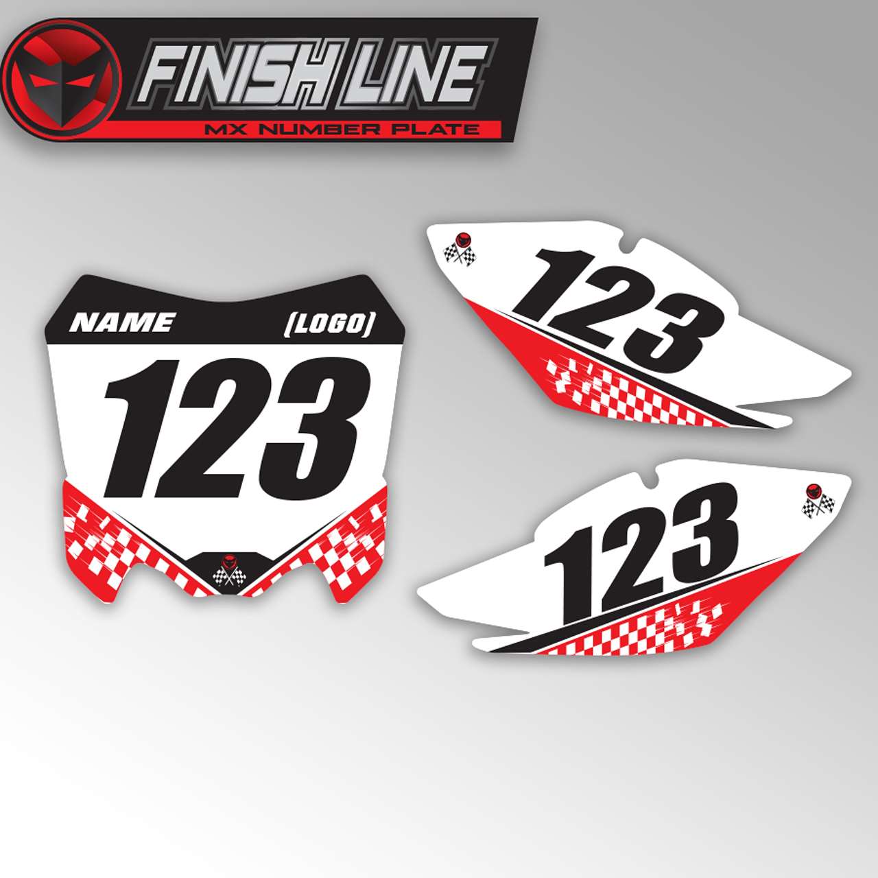 Nummerplaatstickers Finish Line