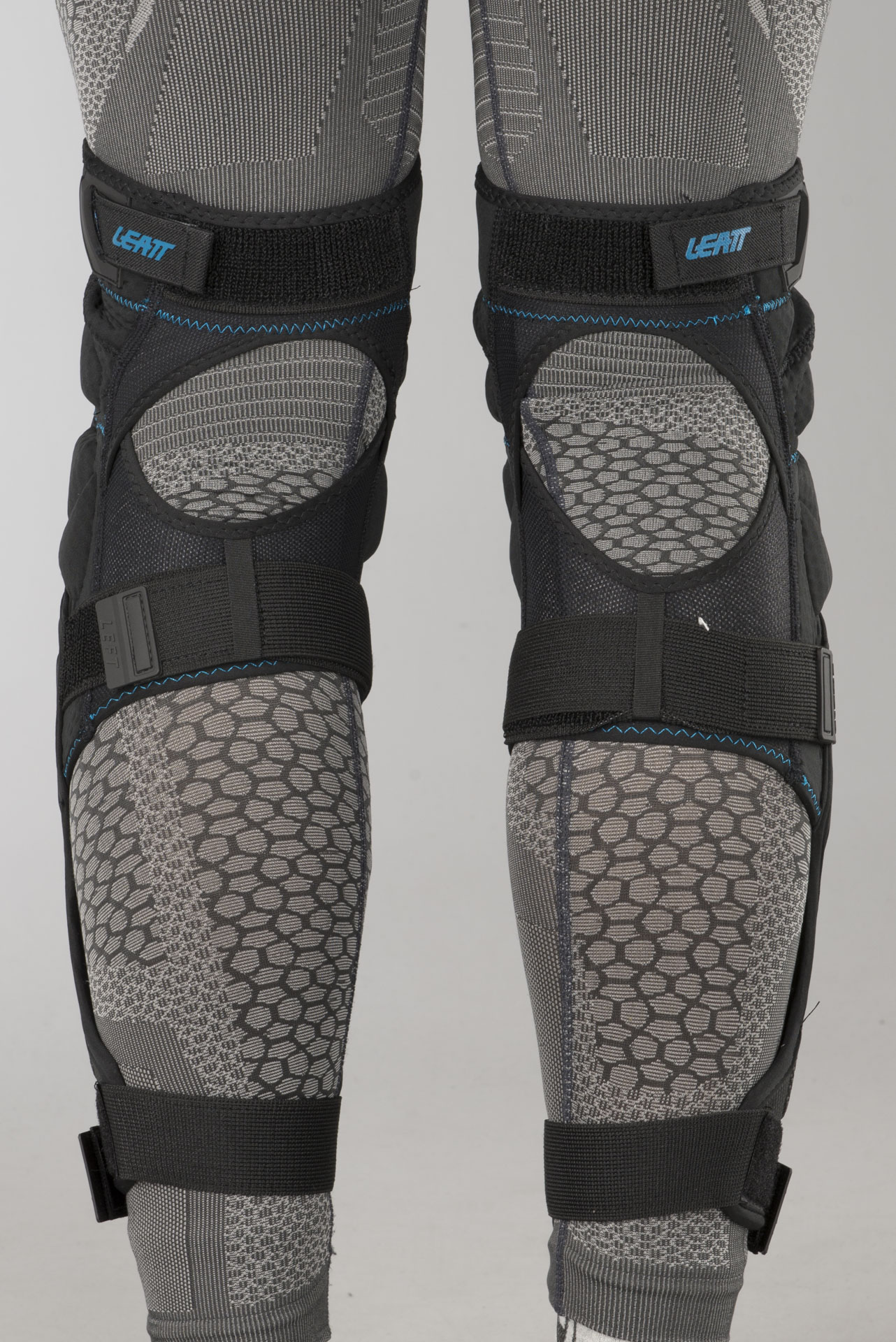 Kniebeschermers Leatt 3DF Hybrid EXT Wit-Zwart
